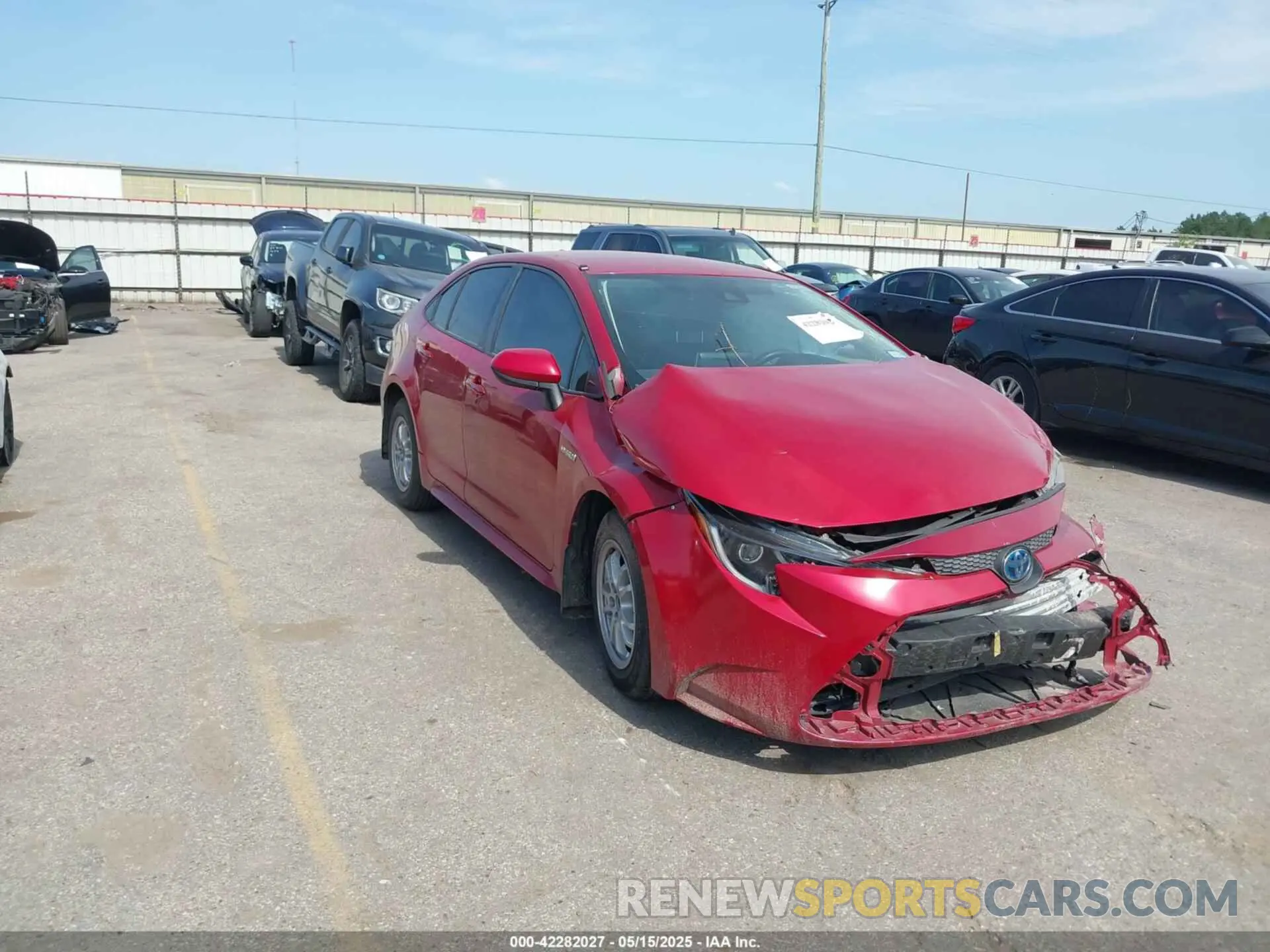 1 Photograph of a damaged car JTDEBRBE4LJ010140 TOYOTA COROLLA 2020