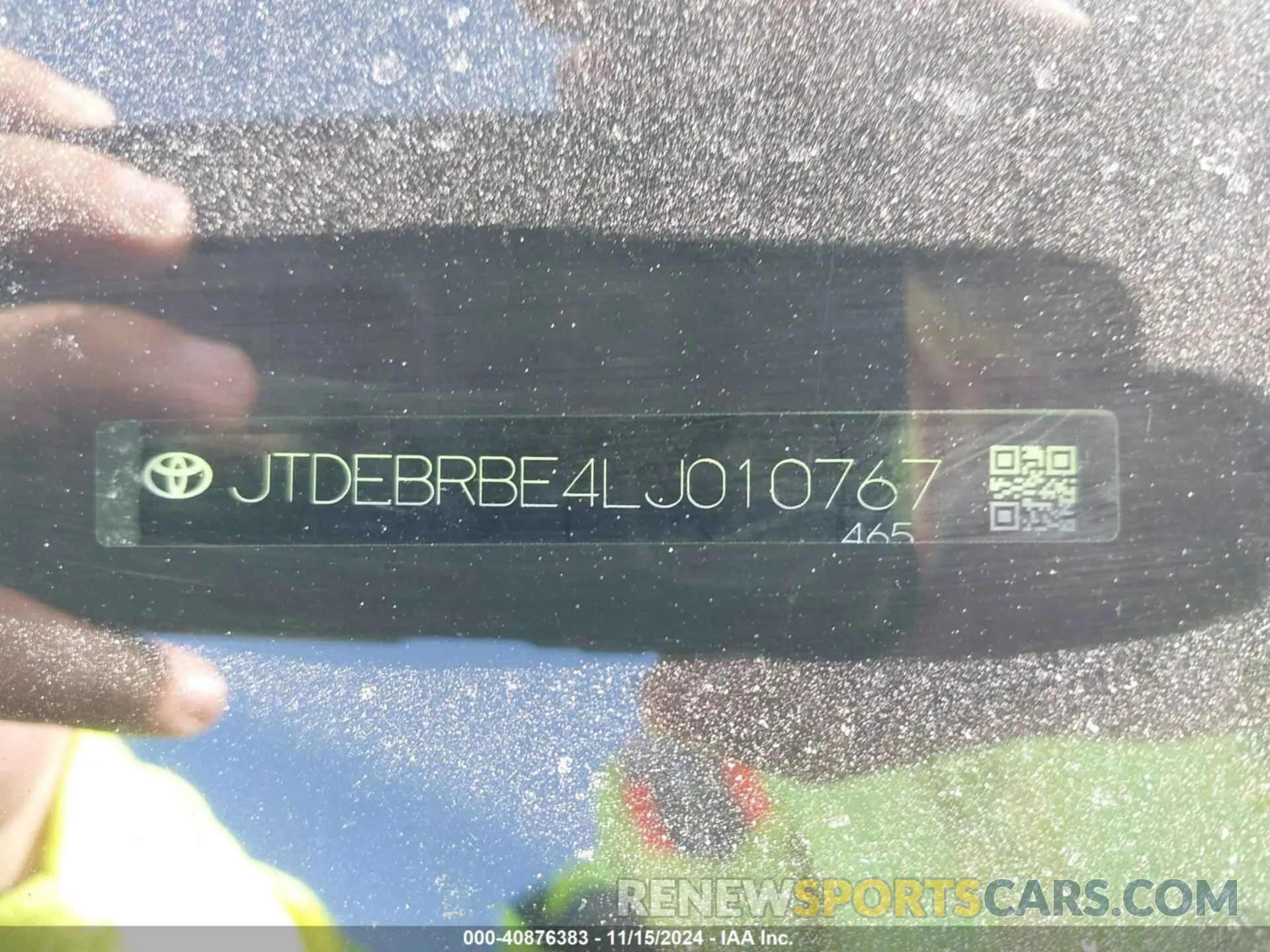9 Photograph of a damaged car JTDEBRBE4LJ010767 TOYOTA COROLLA 2020