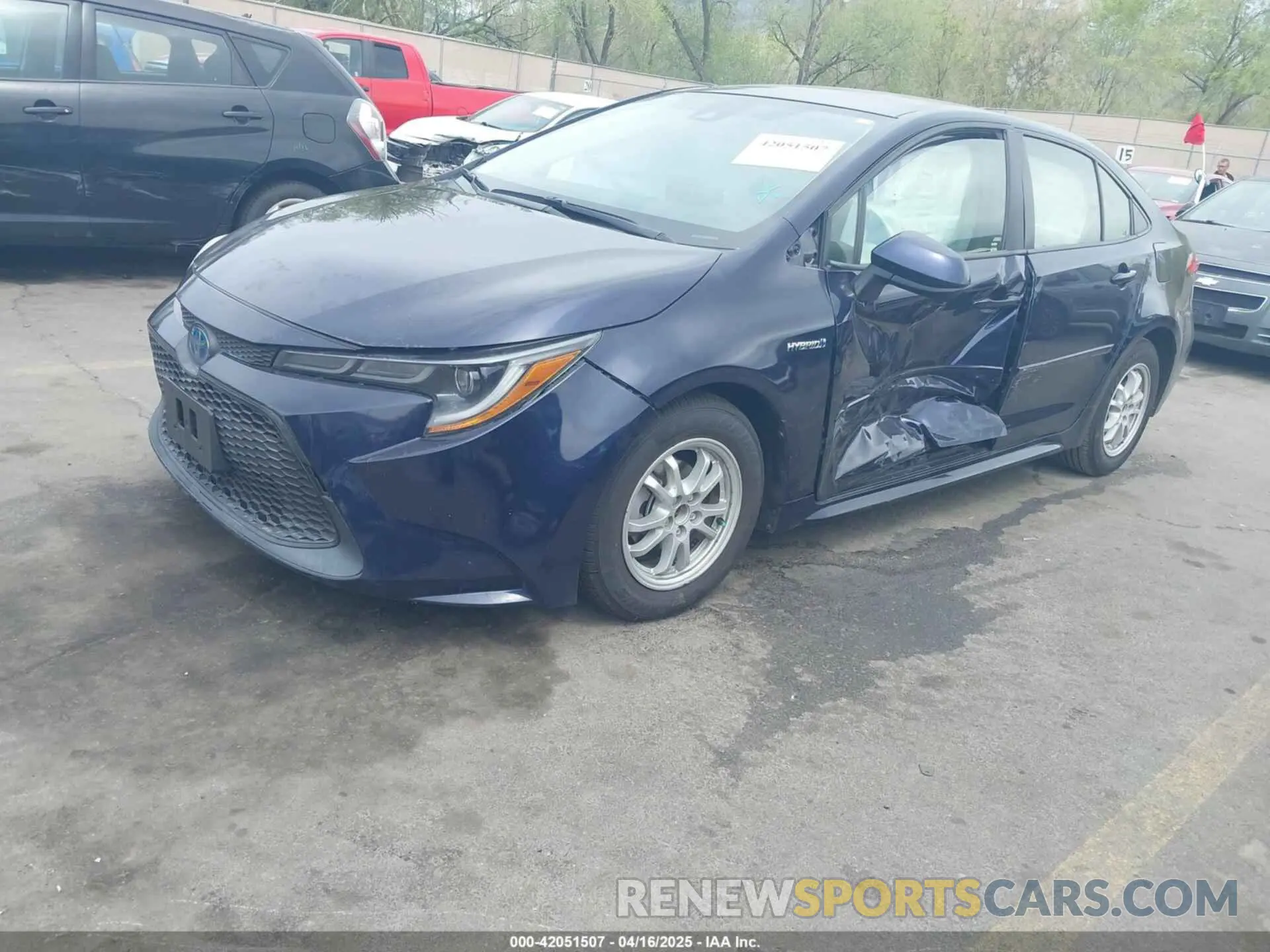 2 Photograph of a damaged car JTDEBRBE4LJ030081 TOYOTA COROLLA 2020