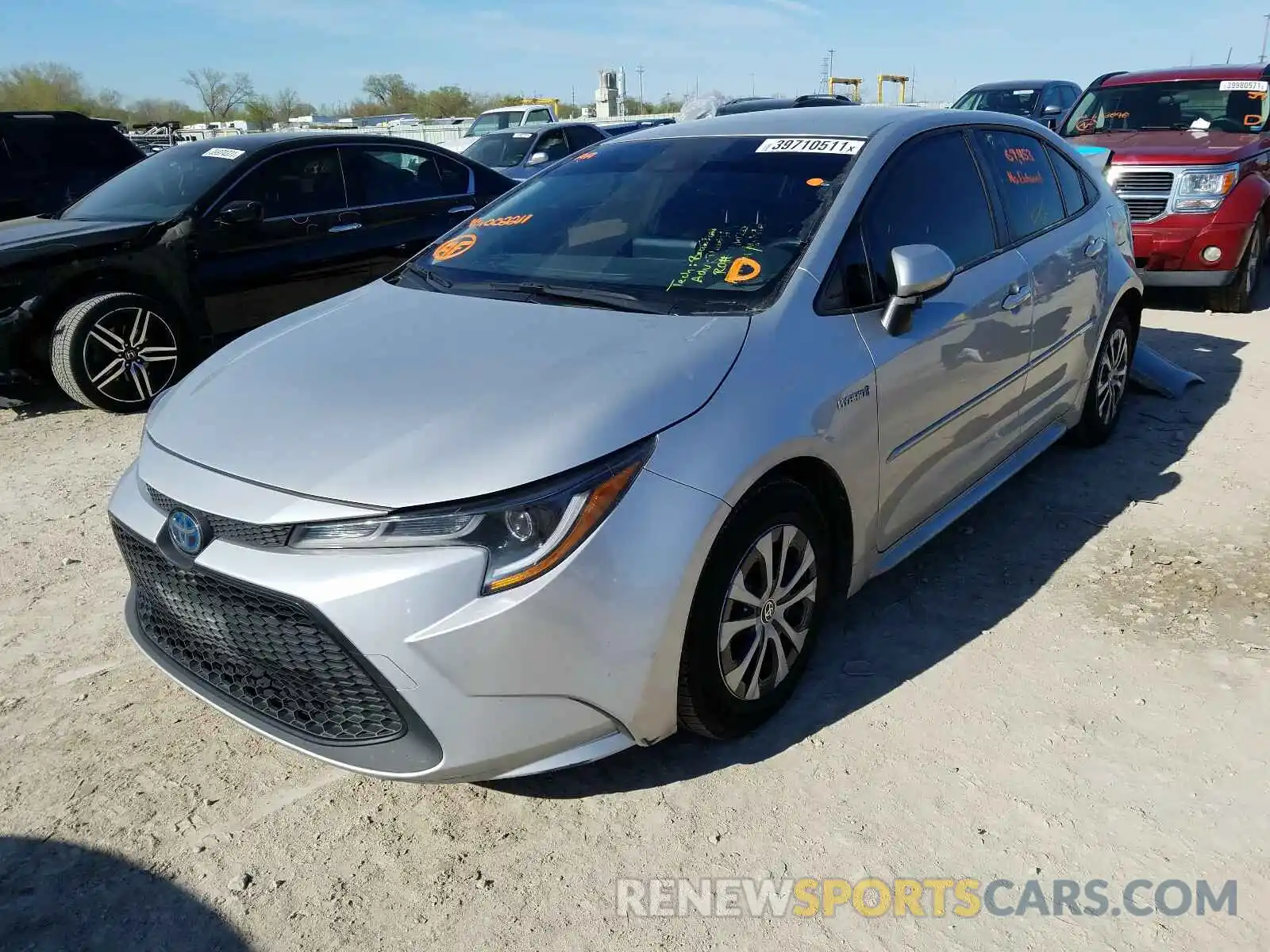 2 Photograph of a damaged car JTDEBRBE5LJ002211 TOYOTA COROLLA 2020