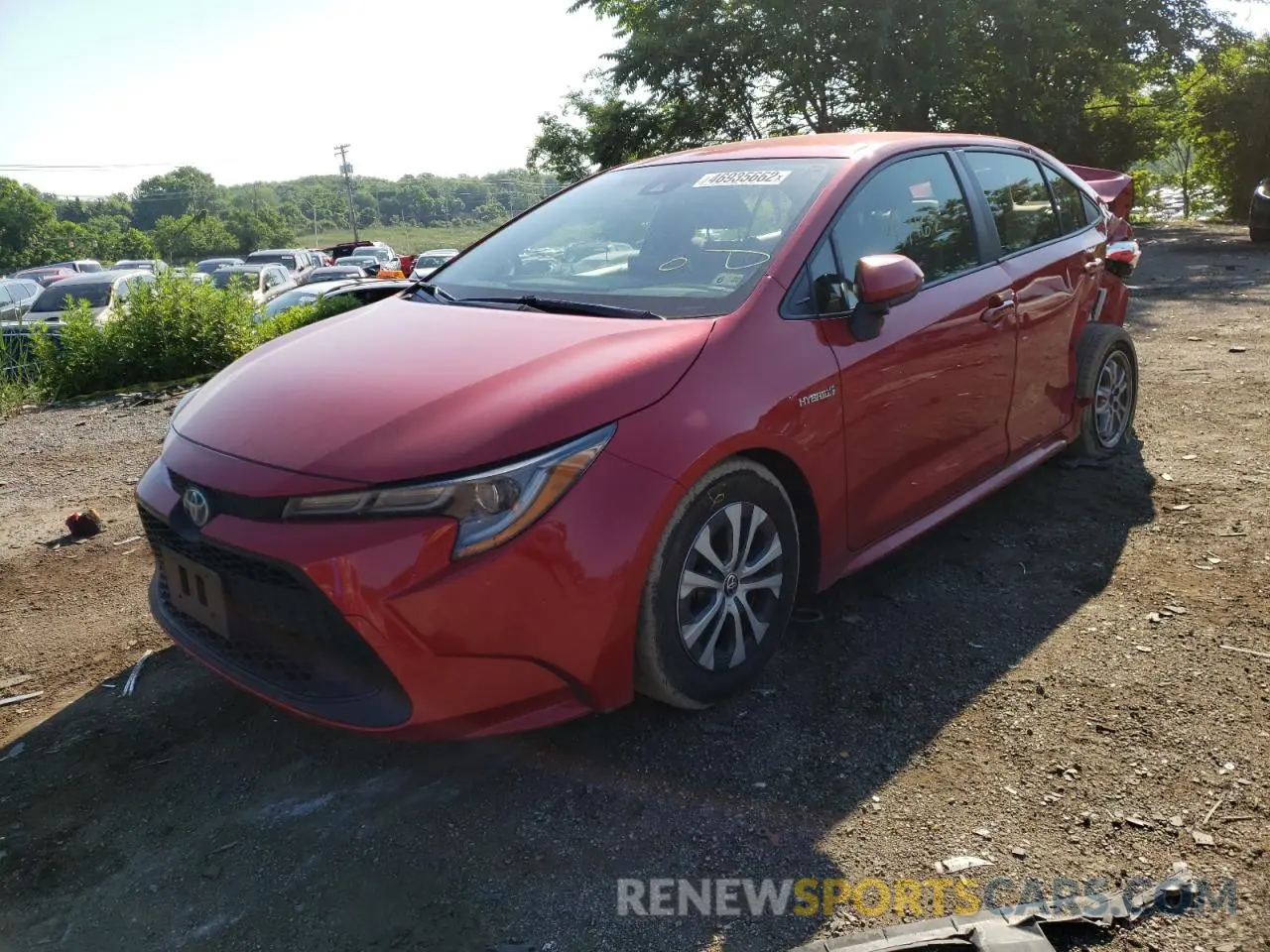 2 Photograph of a damaged car JTDEBRBE5LJ012267 TOYOTA COROLLA 2020