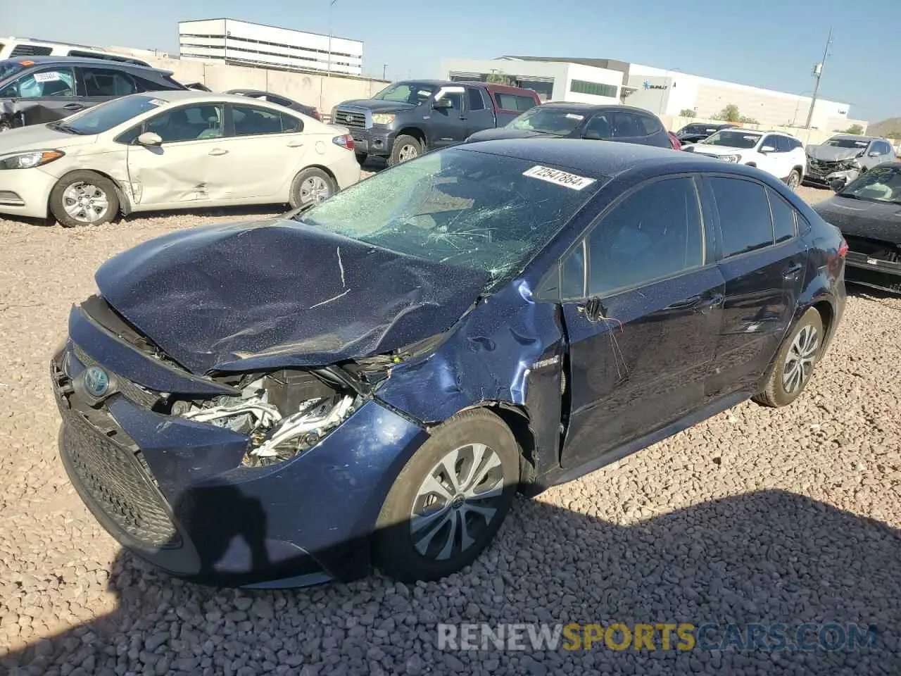 1 Photograph of a damaged car JTDEBRBE5LJ017212 TOYOTA COROLLA 2020