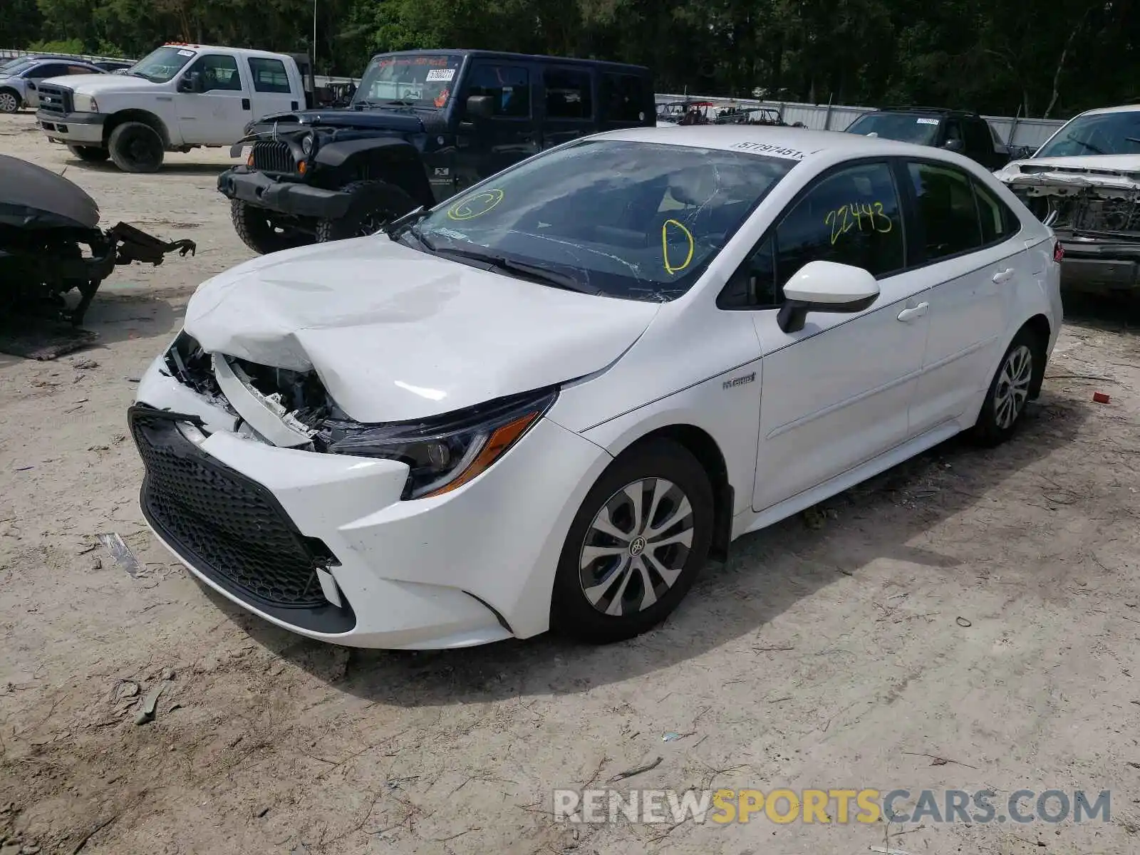 2 Photograph of a damaged car JTDEBRBE5LJ023771 TOYOTA COROLLA 2020