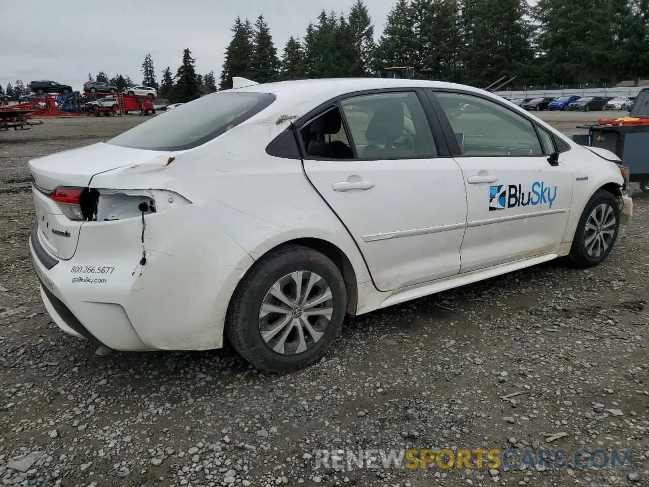 3 Photograph of a damaged car JTDEBRBE5LJ025424 TOYOTA COROLLA 2020