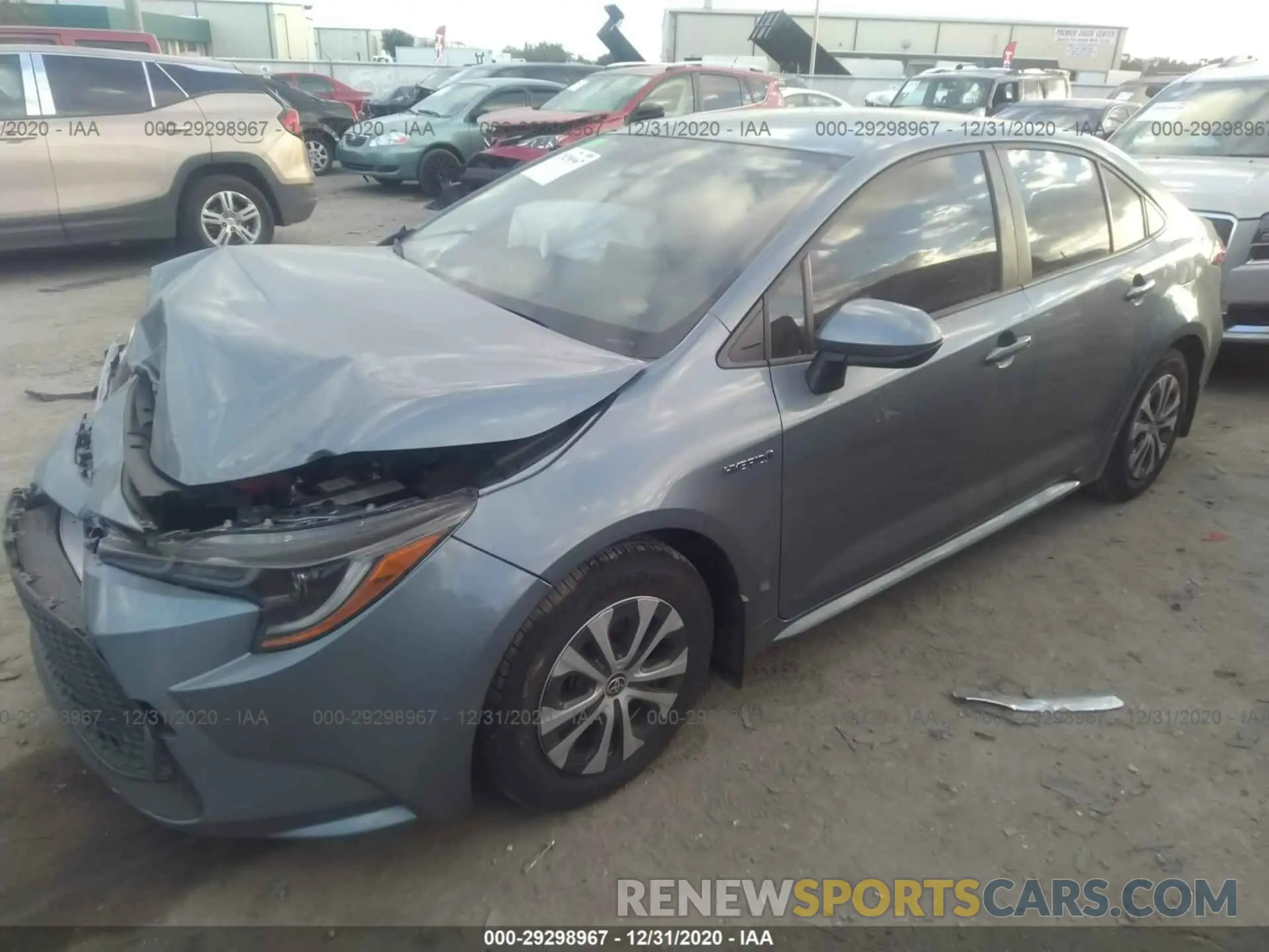 2 Photograph of a damaged car JTDEBRBE6LJ015131 TOYOTA COROLLA 2020