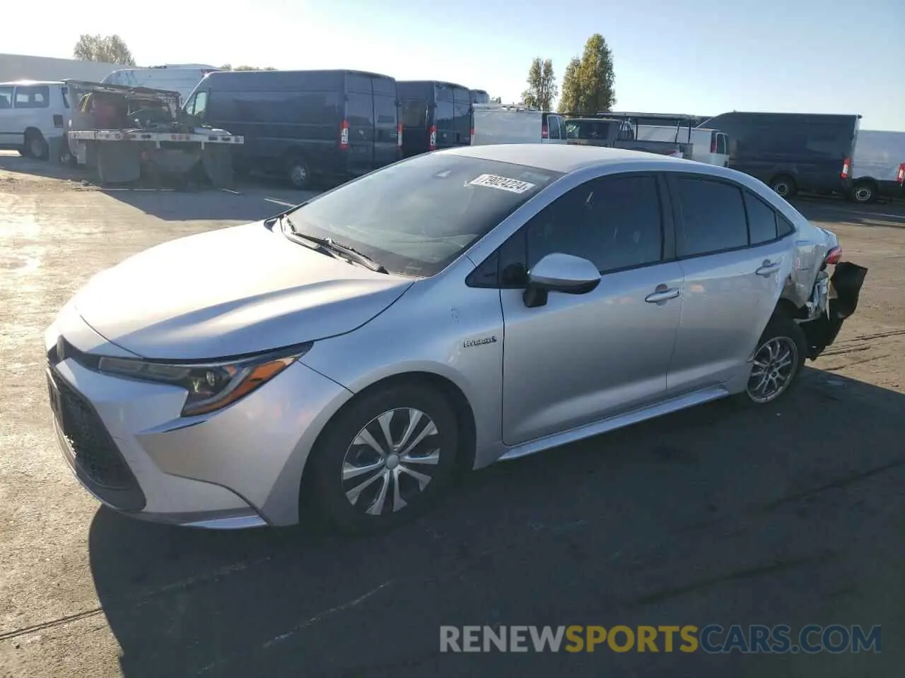 1 Photograph of a damaged car JTDEBRBE6LJ015159 TOYOTA COROLLA 2020