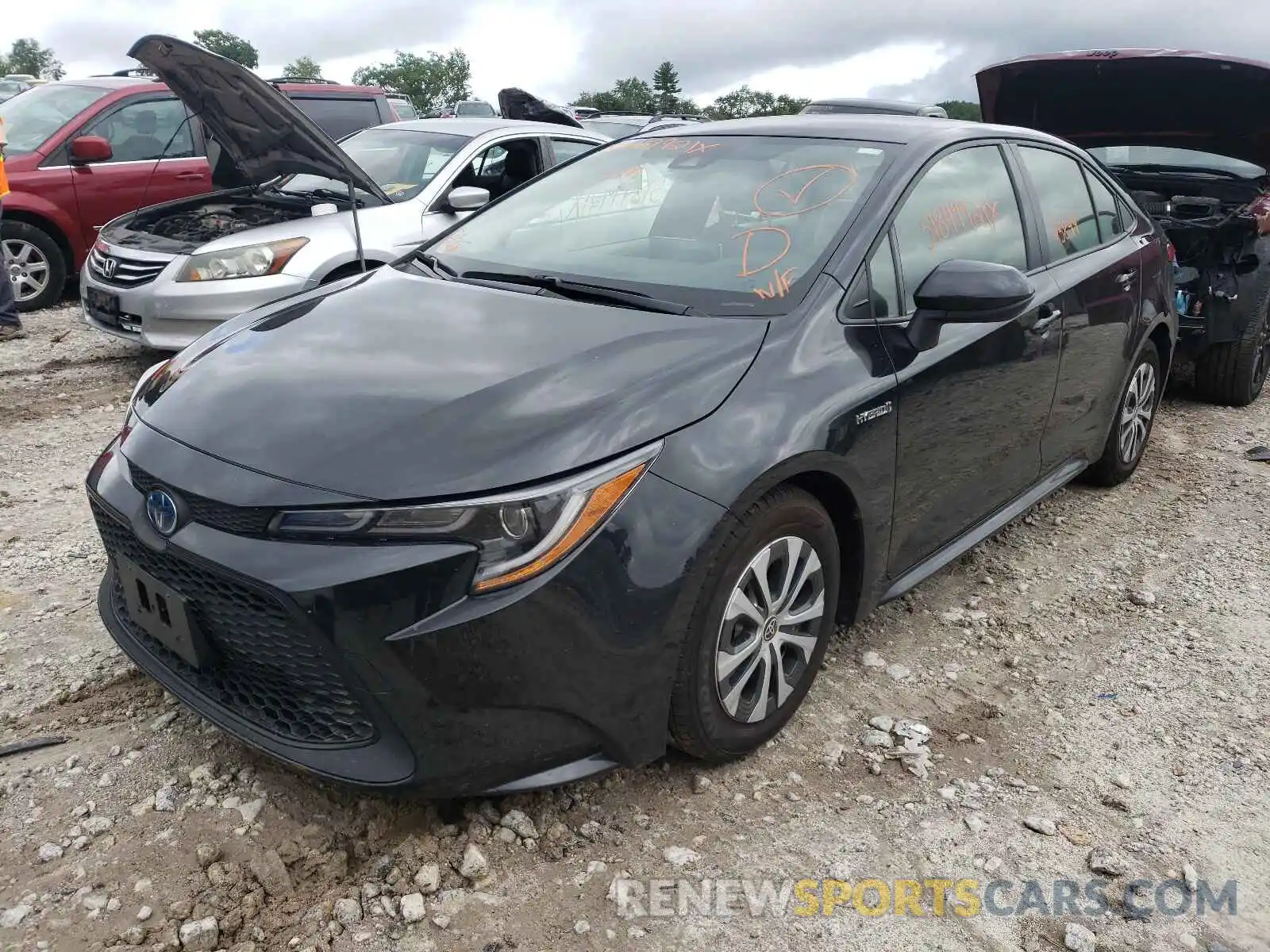 2 Photograph of a damaged car JTDEBRBE6LJ018143 TOYOTA COROLLA 2020