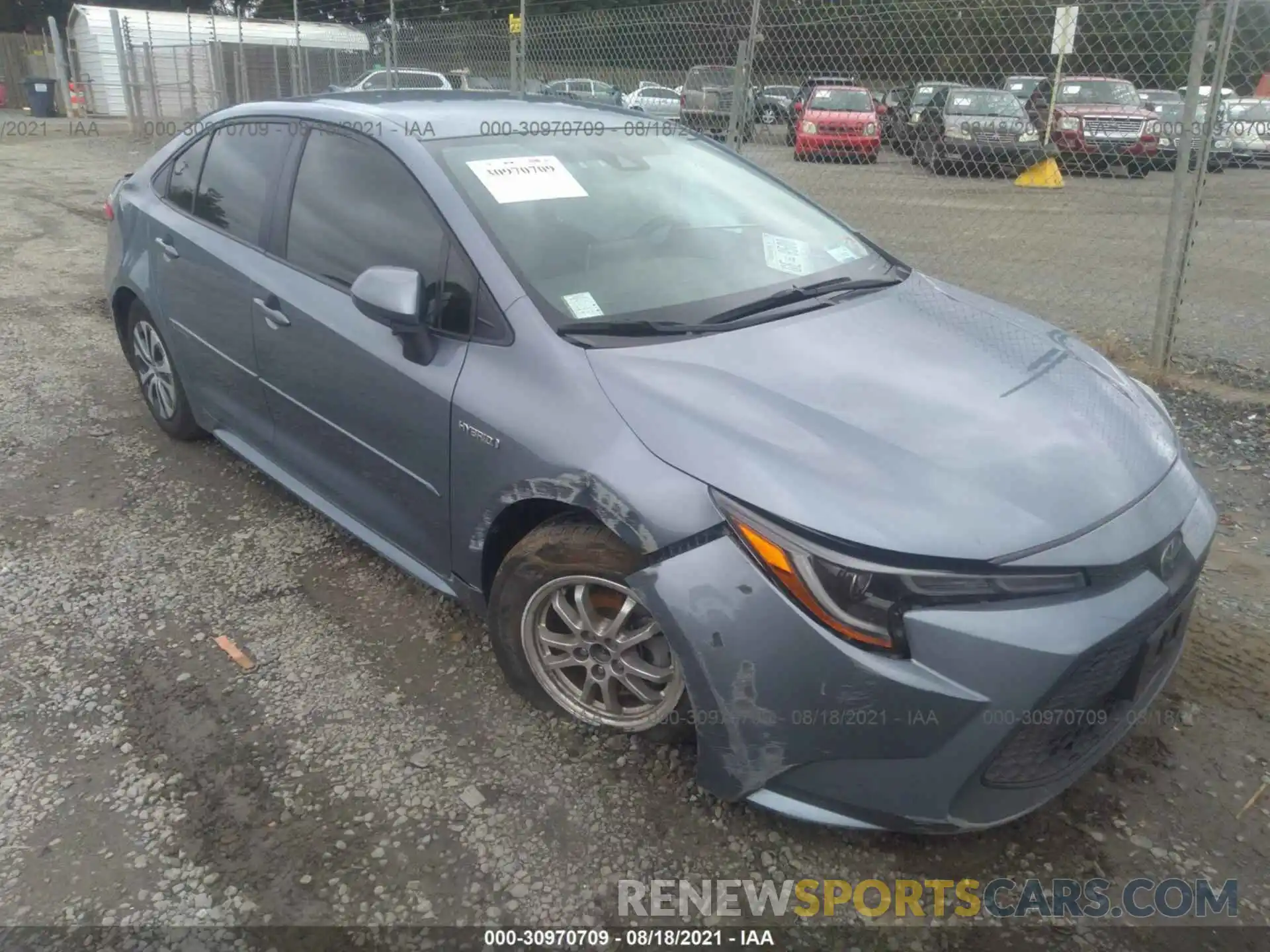 1 Photograph of a damaged car JTDEBRBE6LJ019910 TOYOTA COROLLA 2020