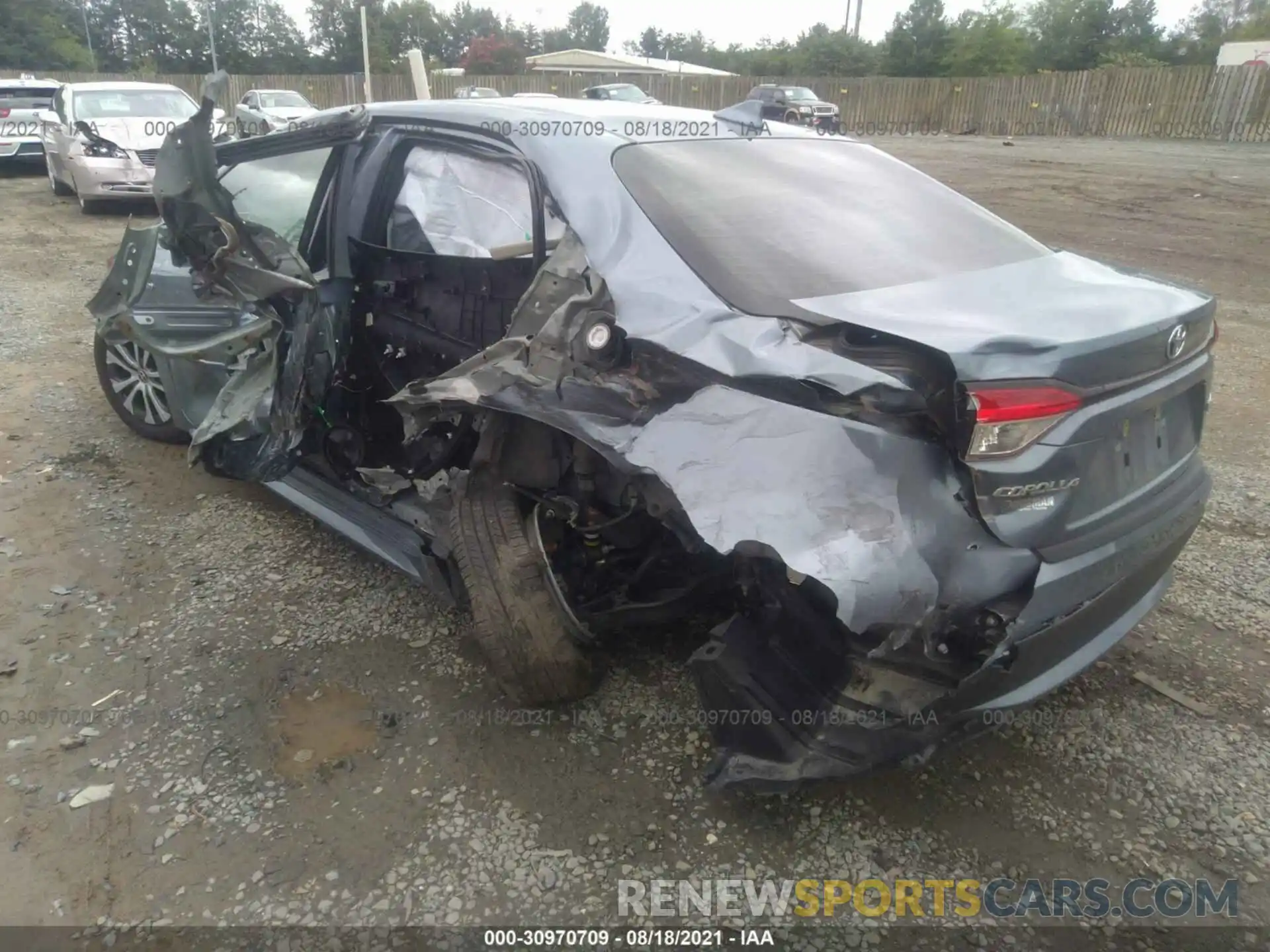 3 Photograph of a damaged car JTDEBRBE6LJ019910 TOYOTA COROLLA 2020