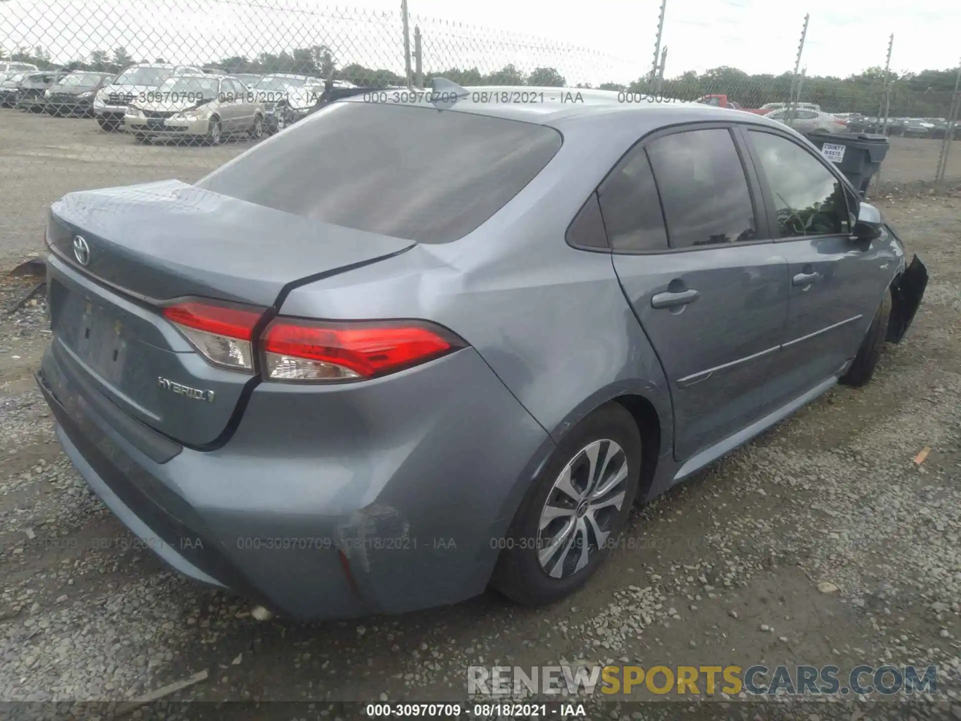 4 Photograph of a damaged car JTDEBRBE6LJ019910 TOYOTA COROLLA 2020