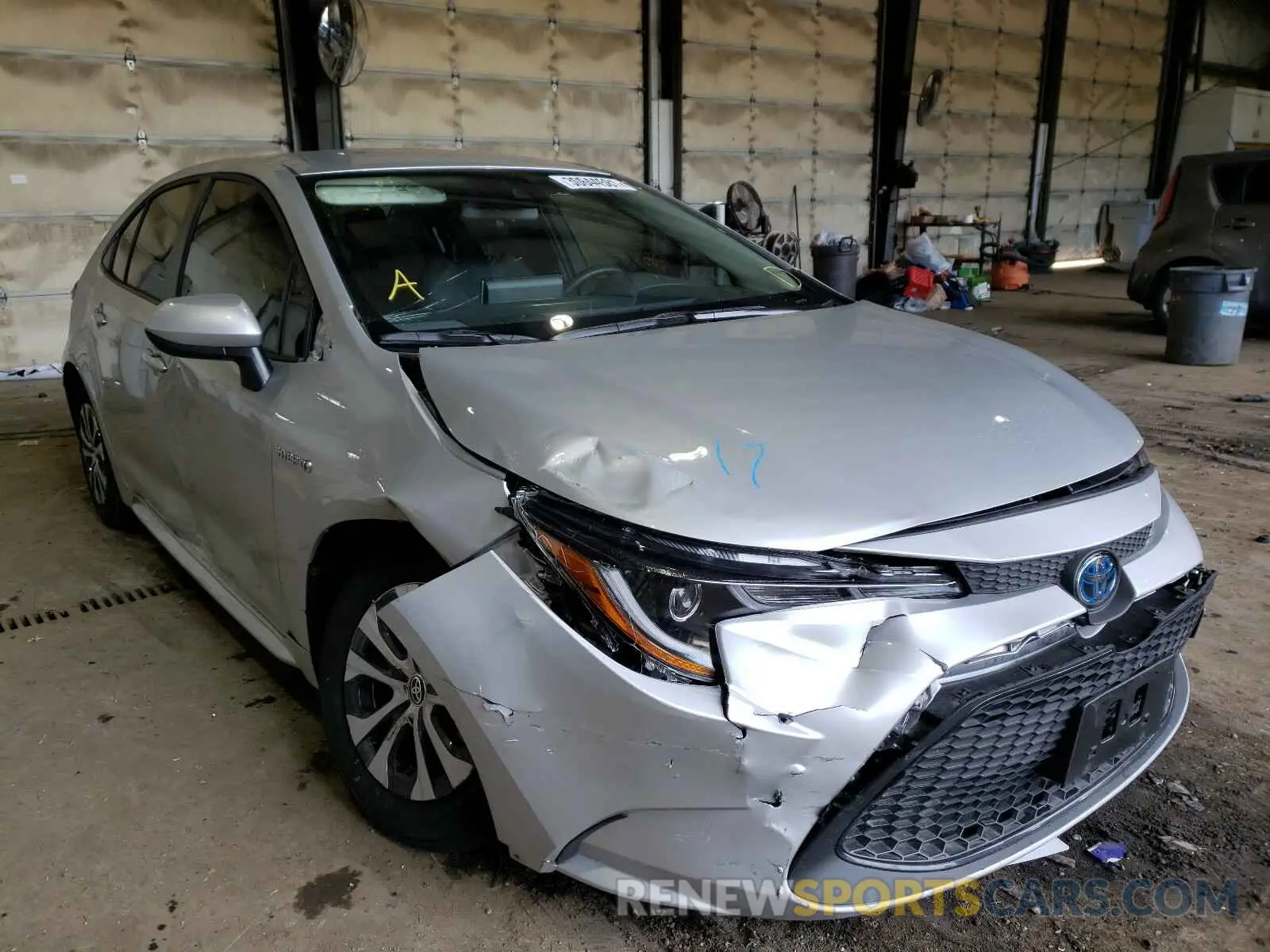 1 Photograph of a damaged car JTDEBRBE6LJ030096 TOYOTA COROLLA 2020