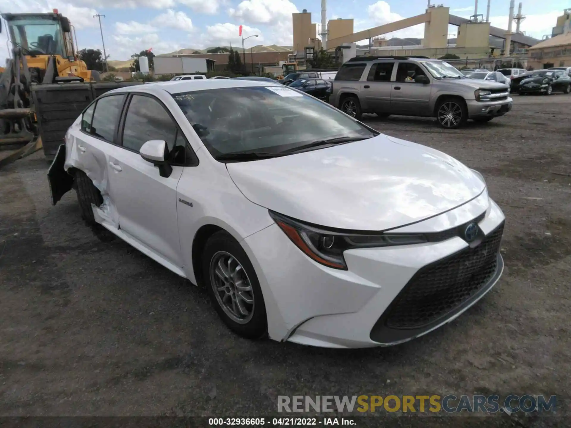 1 Photograph of a damaged car JTDEBRBE6LJ030180 TOYOTA COROLLA 2020