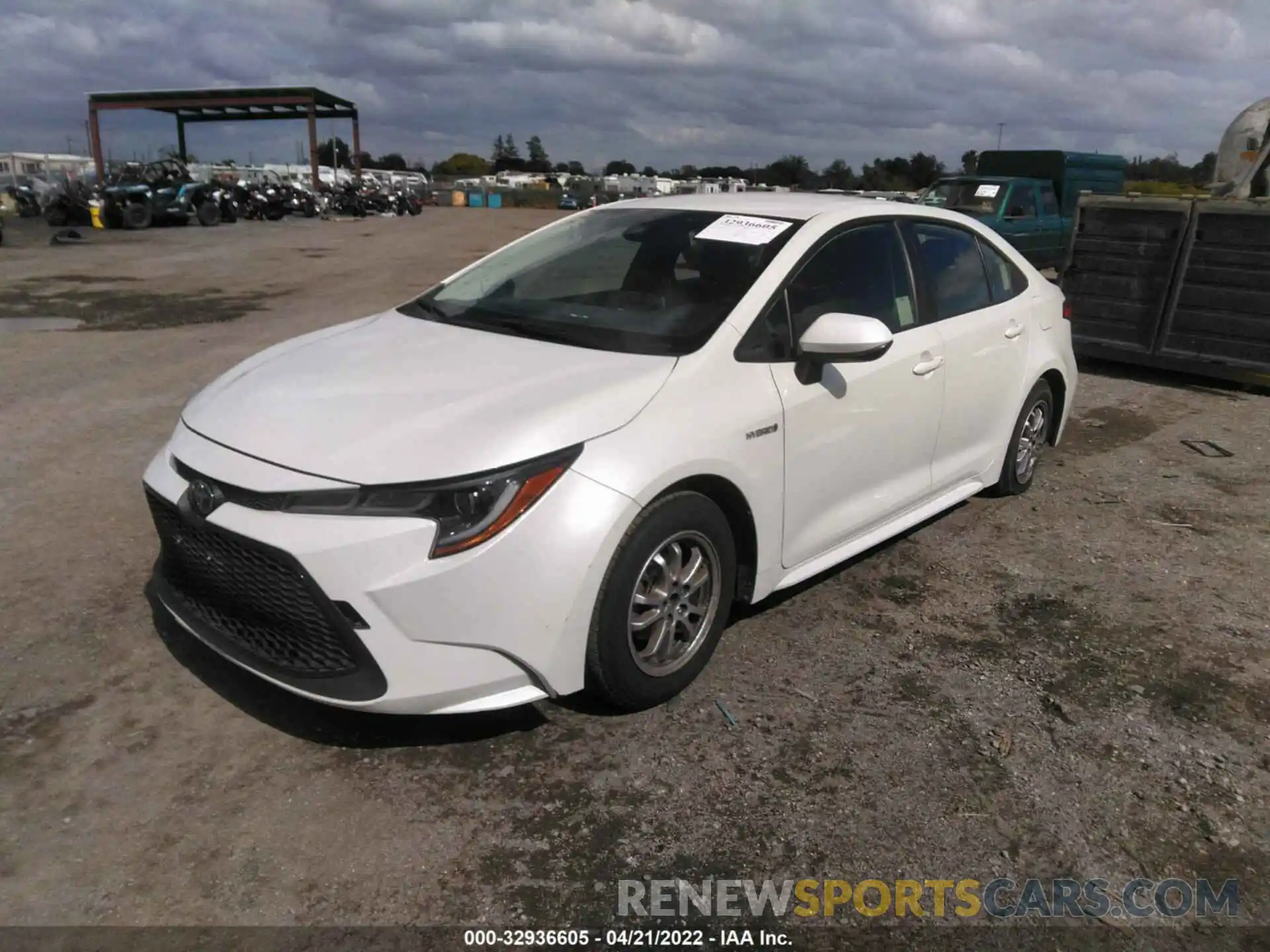 2 Photograph of a damaged car JTDEBRBE6LJ030180 TOYOTA COROLLA 2020