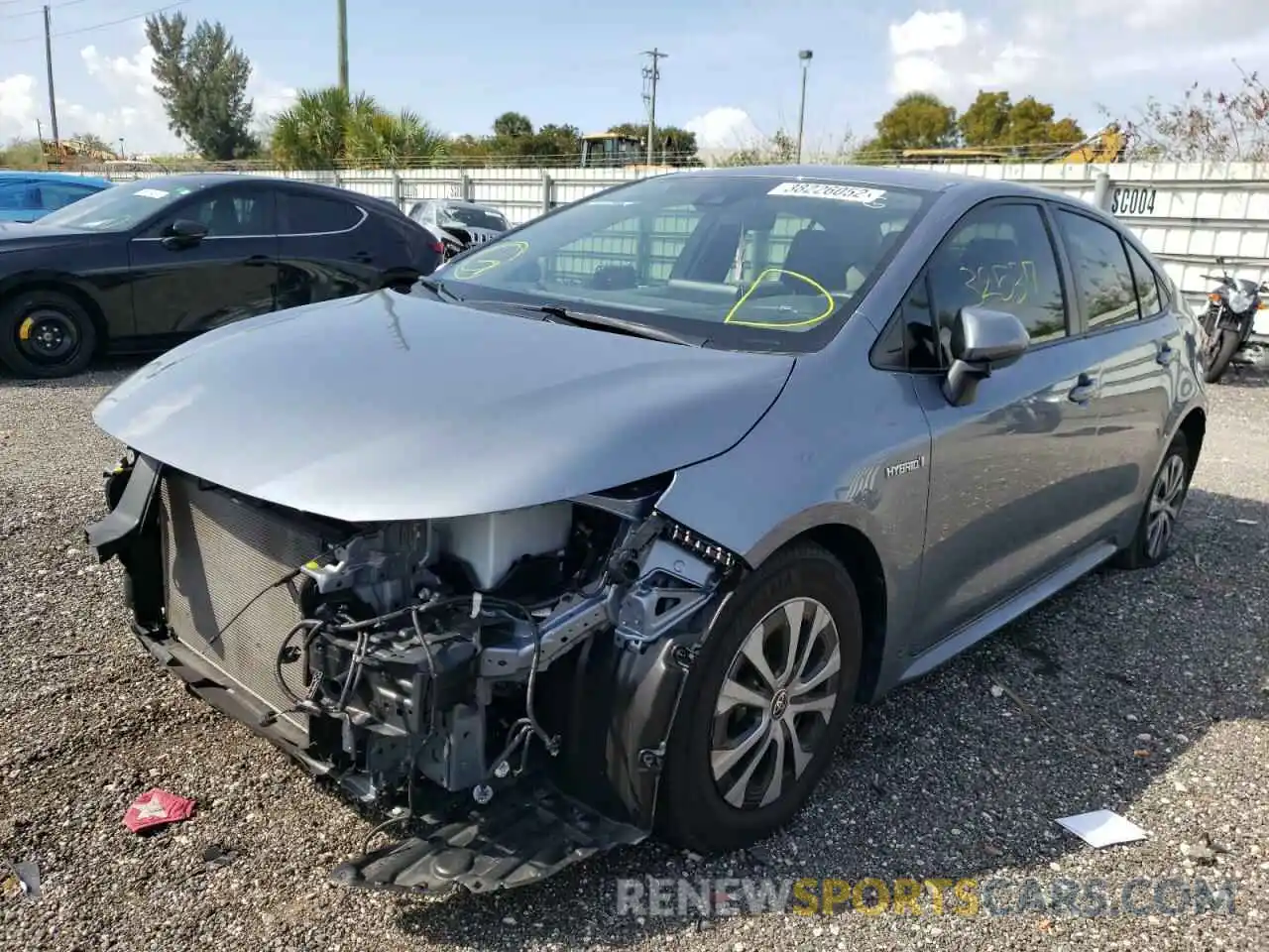 2 Photograph of a damaged car JTDEBRBE7LJ003540 TOYOTA COROLLA 2020