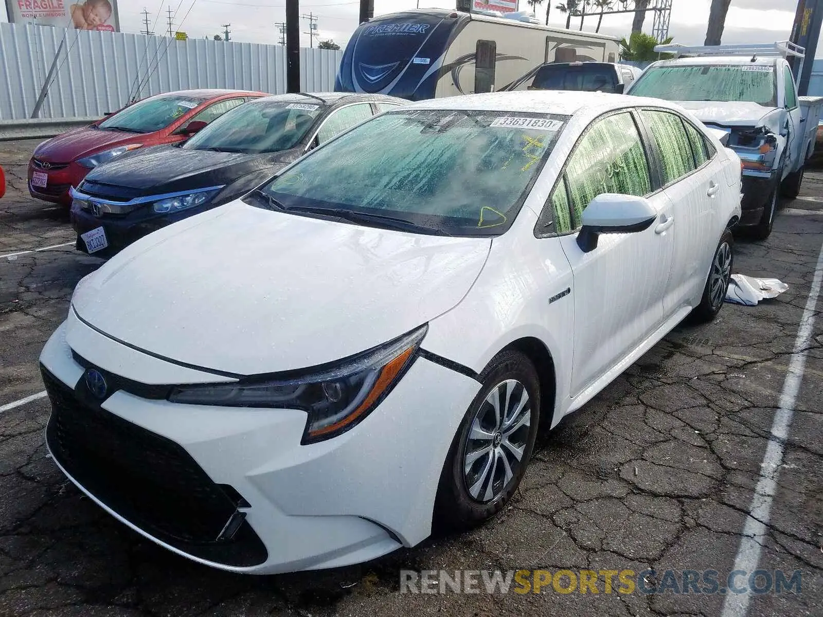 2 Photograph of a damaged car JTDEBRBE7LJ005952 TOYOTA COROLLA 2020