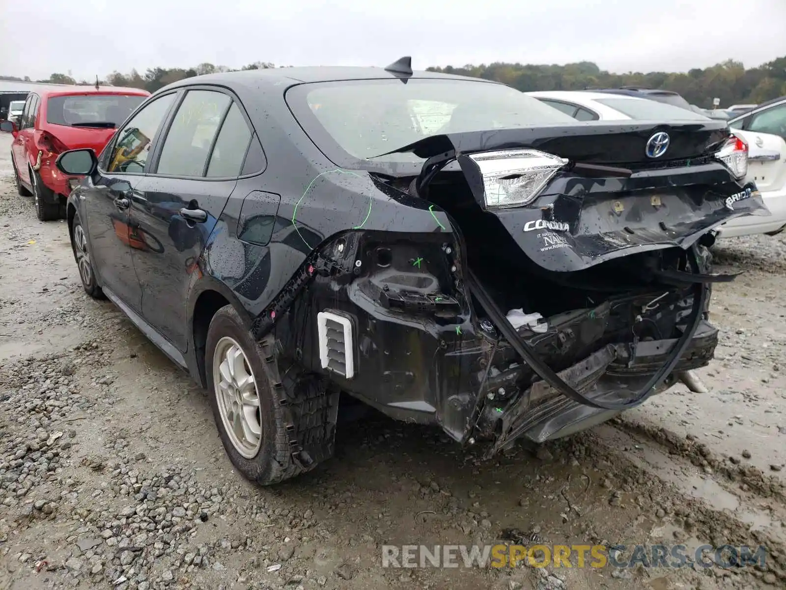 3 Photograph of a damaged car JTDEBRBE7LJ017986 TOYOTA COROLLA 2020