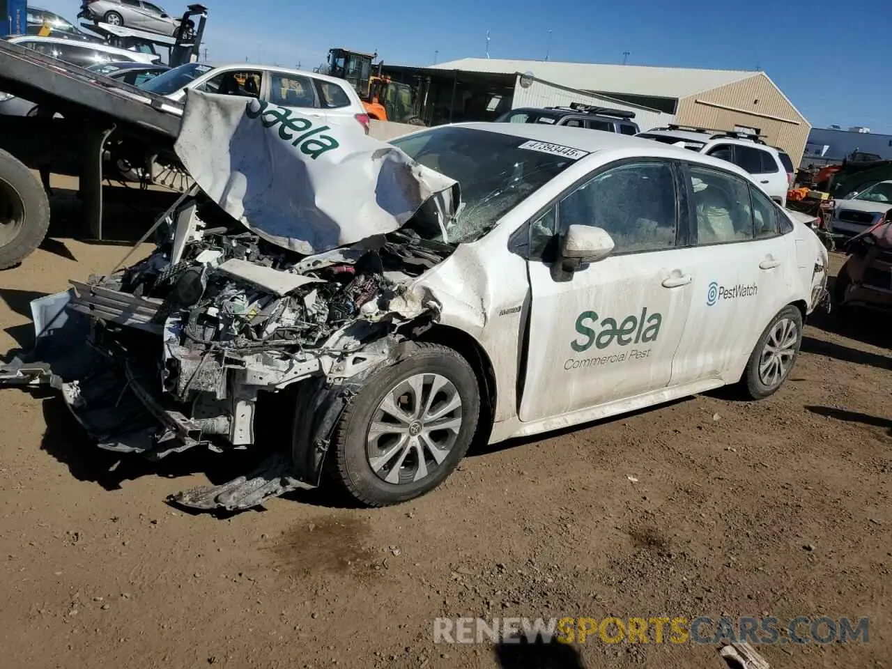 1 Photograph of a damaged car JTDEBRBE7LJ023190 TOYOTA COROLLA 2020