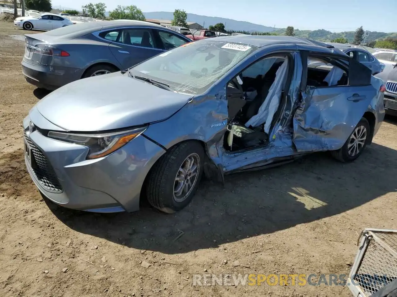 1 Photograph of a damaged car JTDEBRBE7LJ024064 TOYOTA COROLLA 2020