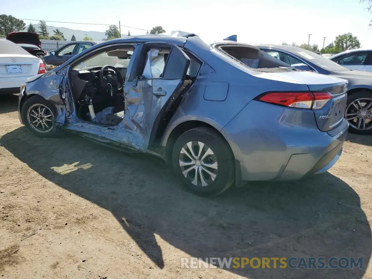 2 Photograph of a damaged car JTDEBRBE7LJ024064 TOYOTA COROLLA 2020