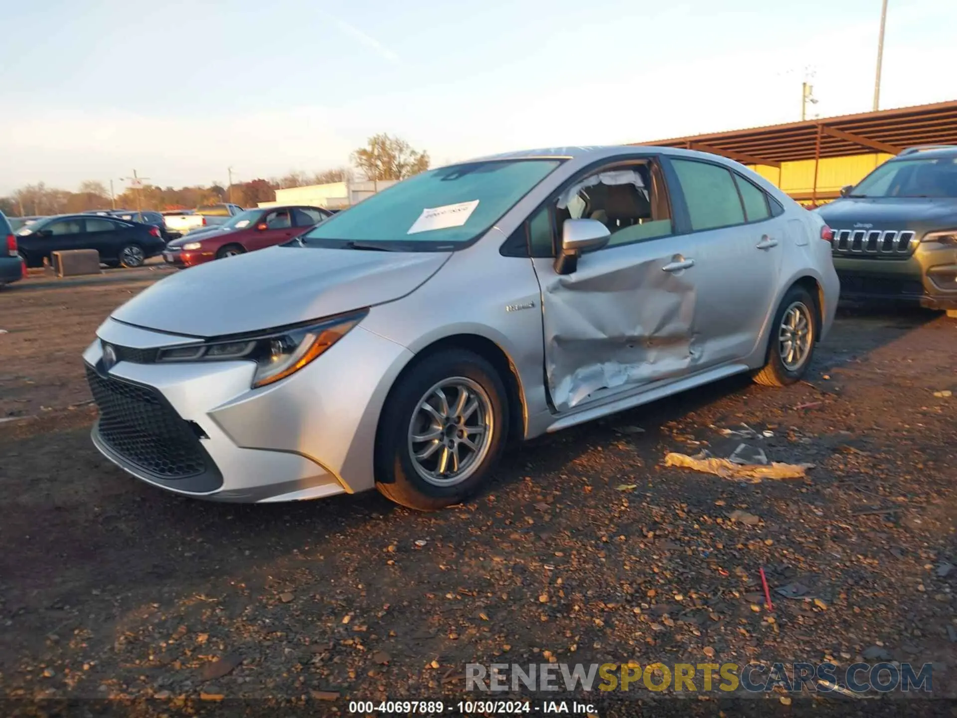 2 Photograph of a damaged car JTDEBRBE7LJ024968 TOYOTA COROLLA 2020