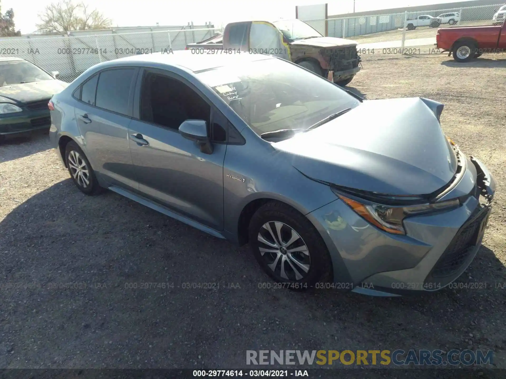 1 Photograph of a damaged car JTDEBRBE7LJ025893 TOYOTA COROLLA 2020