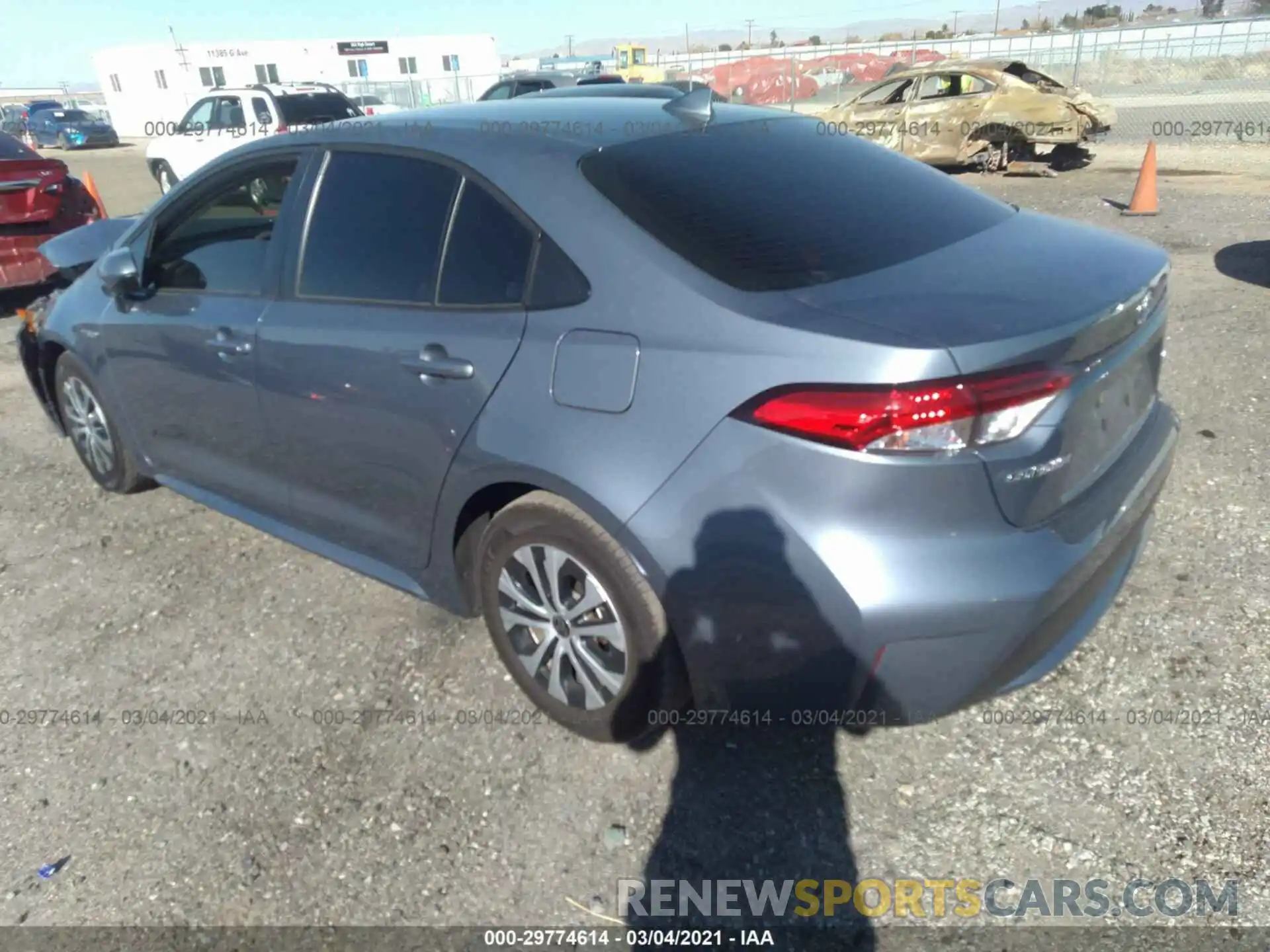 3 Photograph of a damaged car JTDEBRBE7LJ025893 TOYOTA COROLLA 2020