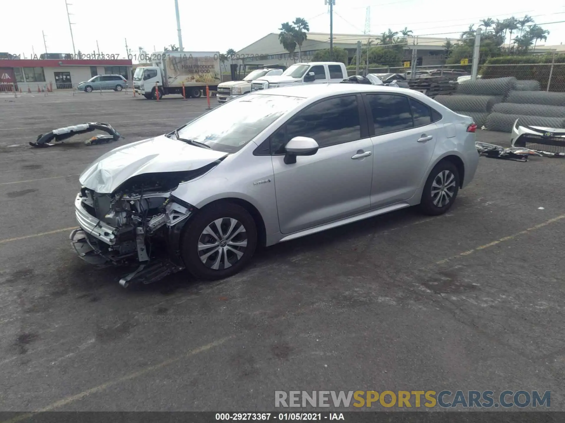 2 Photograph of a damaged car JTDEBRBE7LJ029085 TOYOTA COROLLA 2020