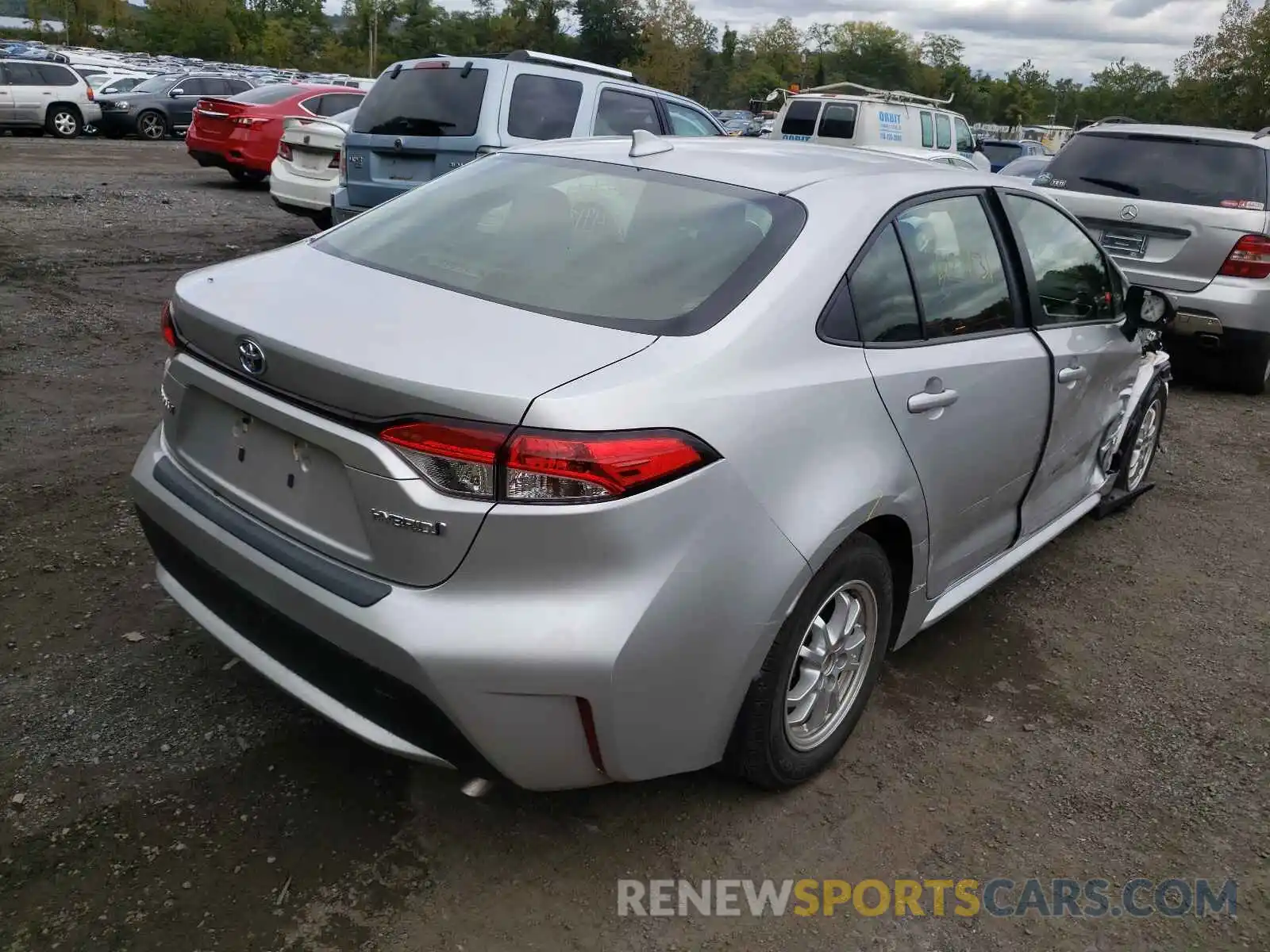 4 Photograph of a damaged car JTDEBRBE8LJ018192 TOYOTA COROLLA 2020