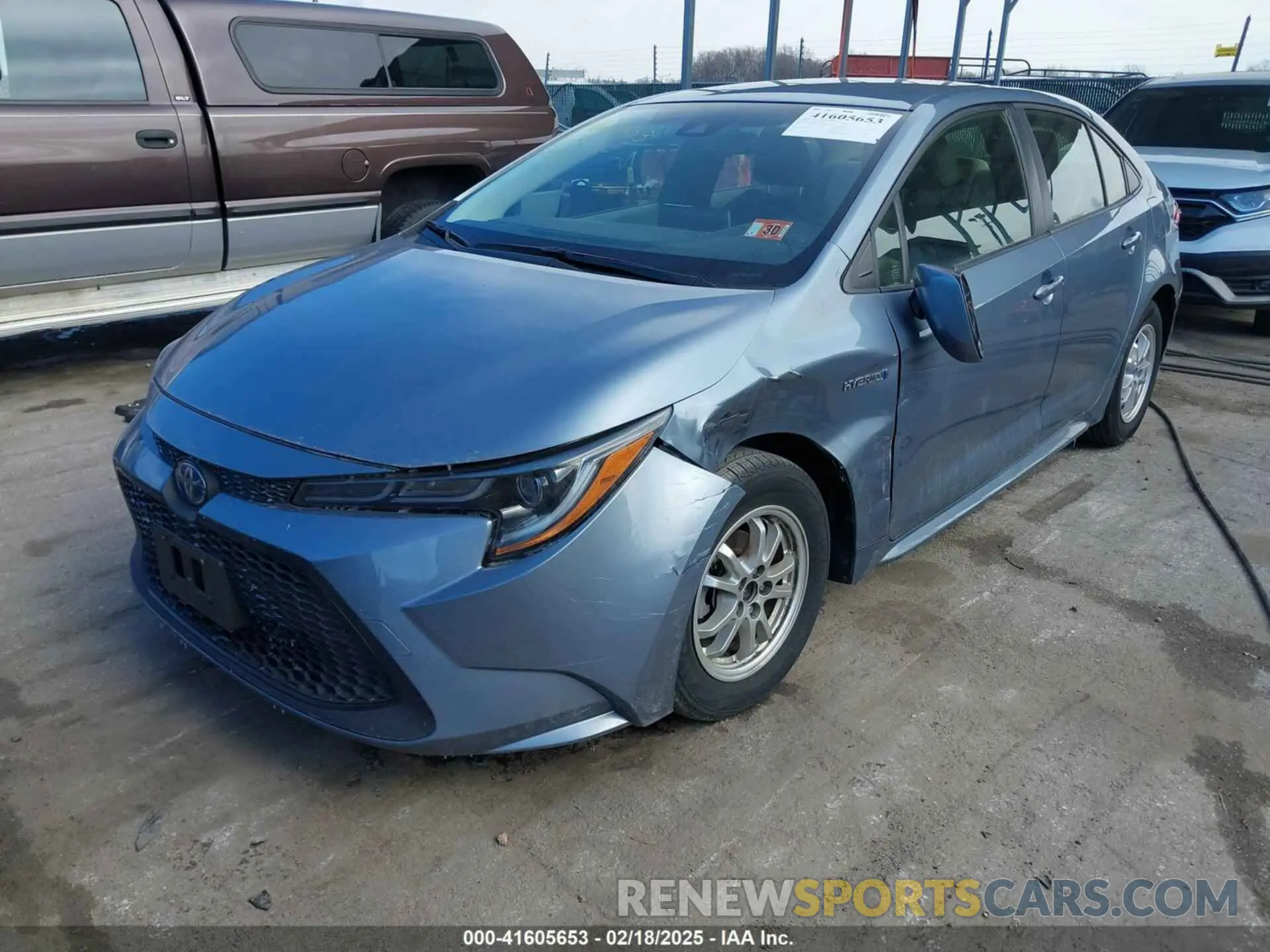 2 Photograph of a damaged car JTDEBRBE8LJ022484 TOYOTA COROLLA 2020
