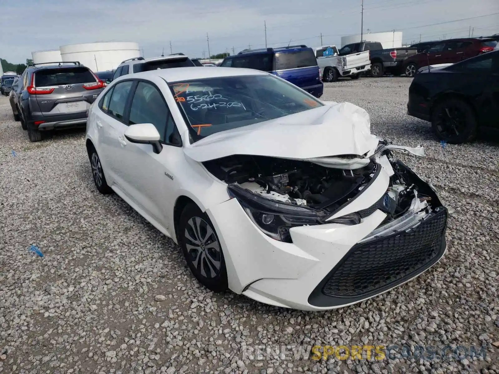 1 Photograph of a damaged car JTDEBRBE8LJ022663 TOYOTA COROLLA 2020