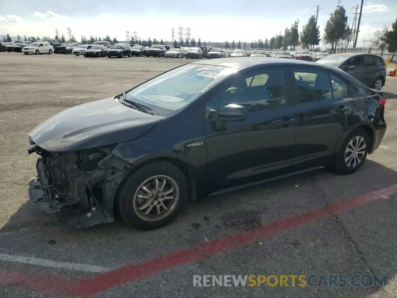 1 Photograph of a damaged car JTDEBRBE8LJ026809 TOYOTA COROLLA 2020