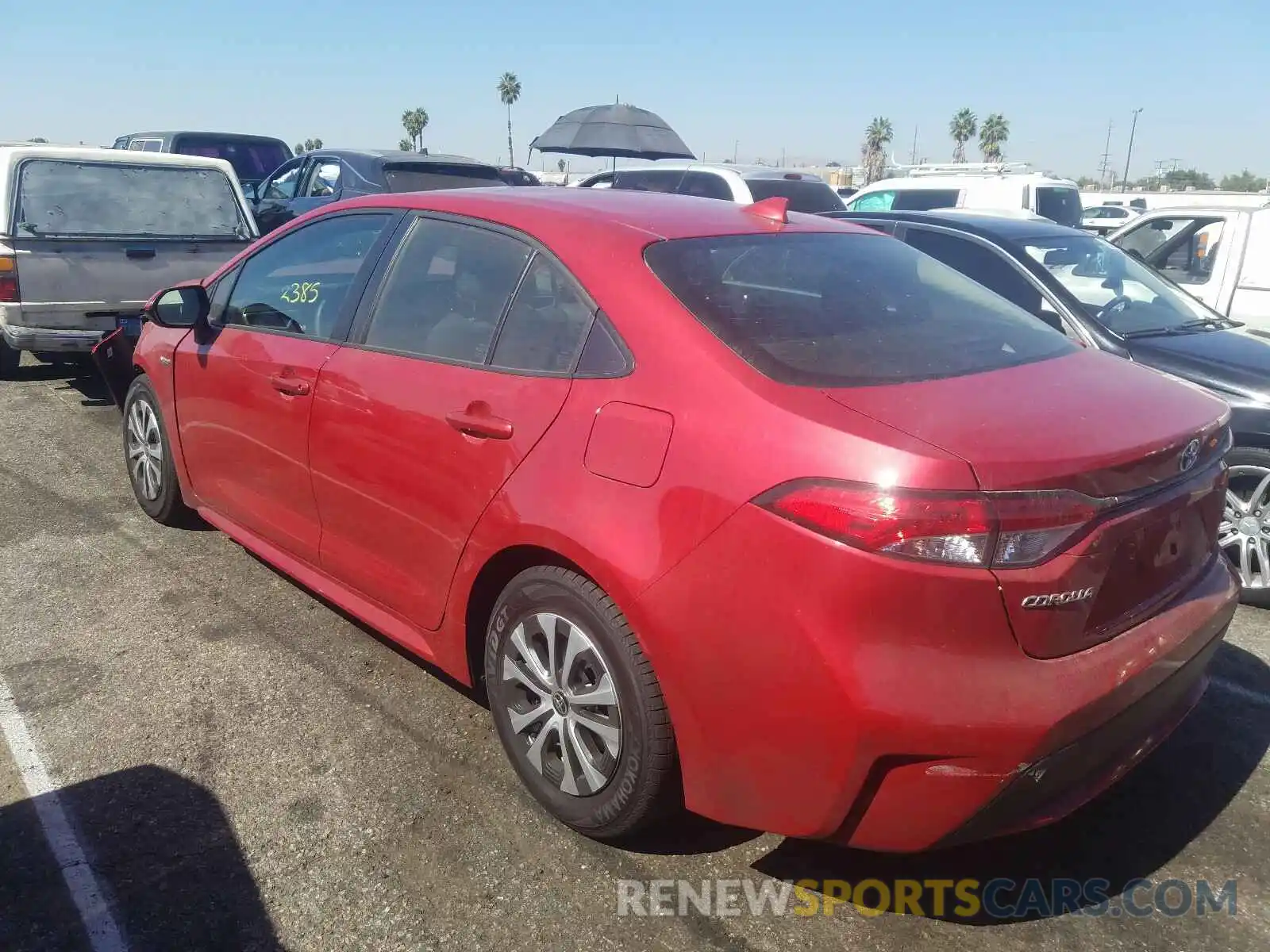 3 Photograph of a damaged car JTDEBRBE8LJ029435 TOYOTA COROLLA 2020