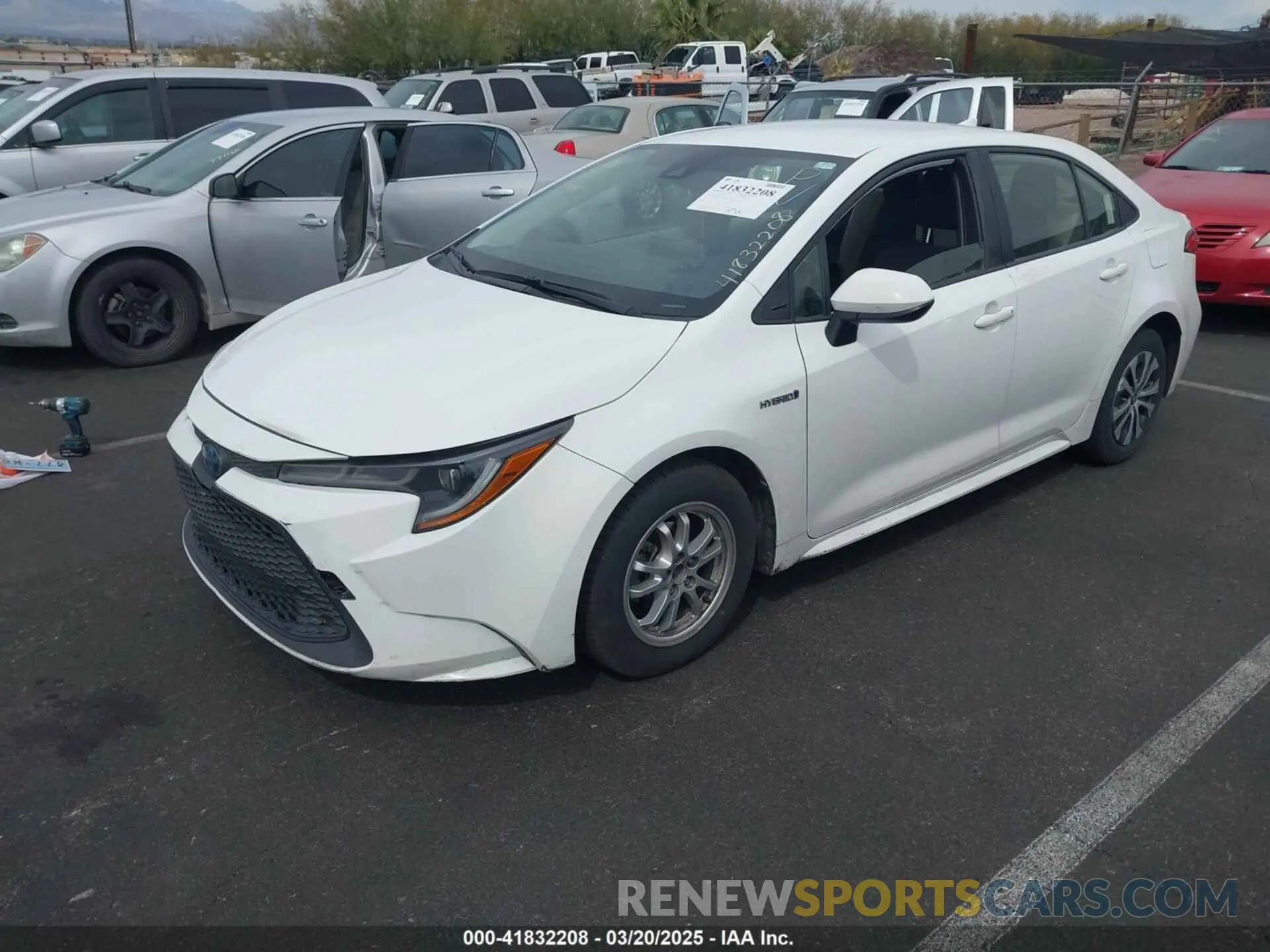 2 Photograph of a damaged car JTDEBRBE9LJ000655 TOYOTA COROLLA 2020