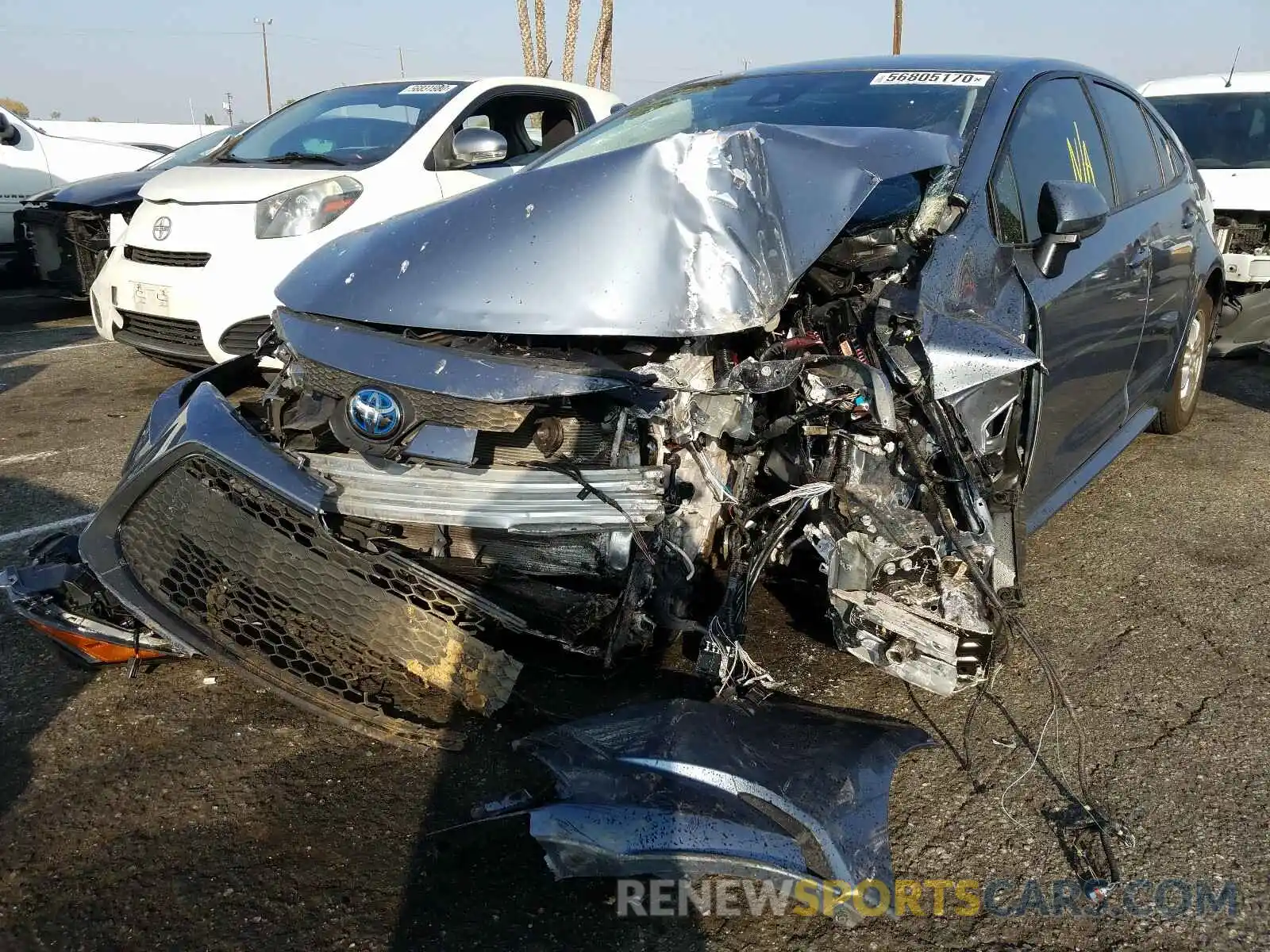 2 Photograph of a damaged car JTDEBRBE9LJ003944 TOYOTA COROLLA 2020