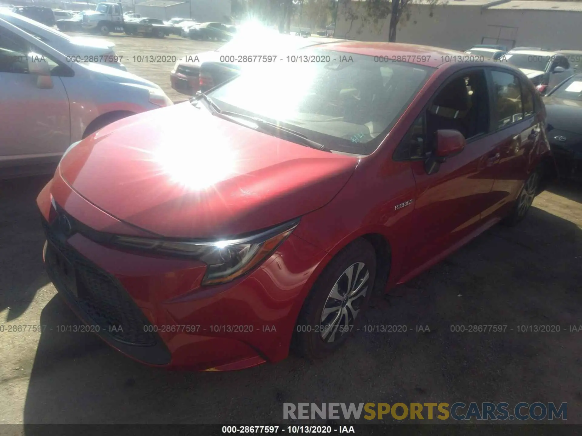 2 Photograph of a damaged car JTDEBRBE9LJ004981 TOYOTA COROLLA 2020