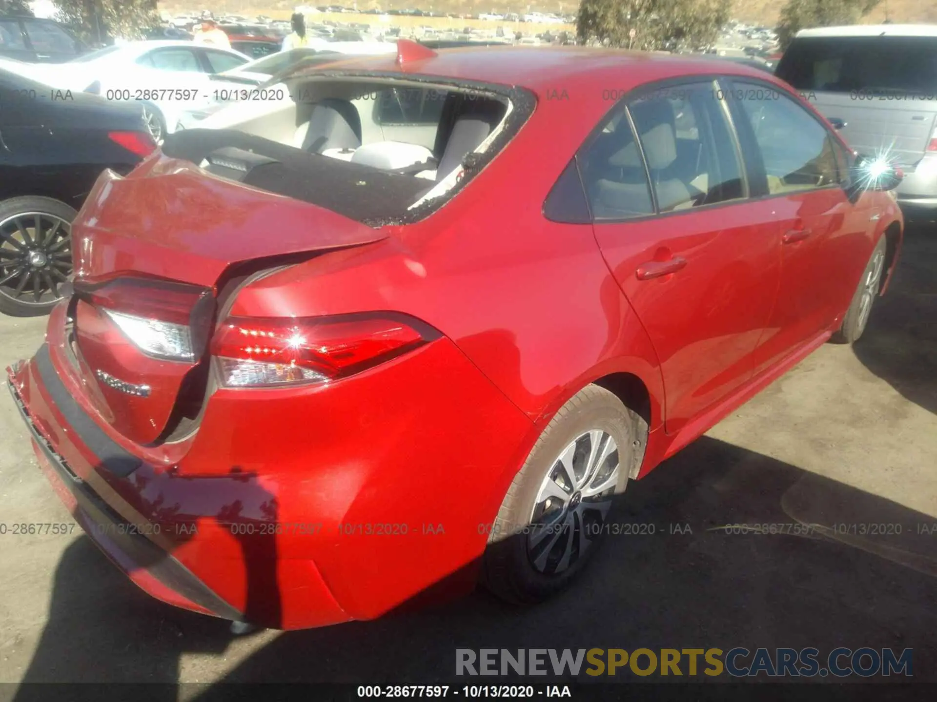 4 Photograph of a damaged car JTDEBRBE9LJ004981 TOYOTA COROLLA 2020