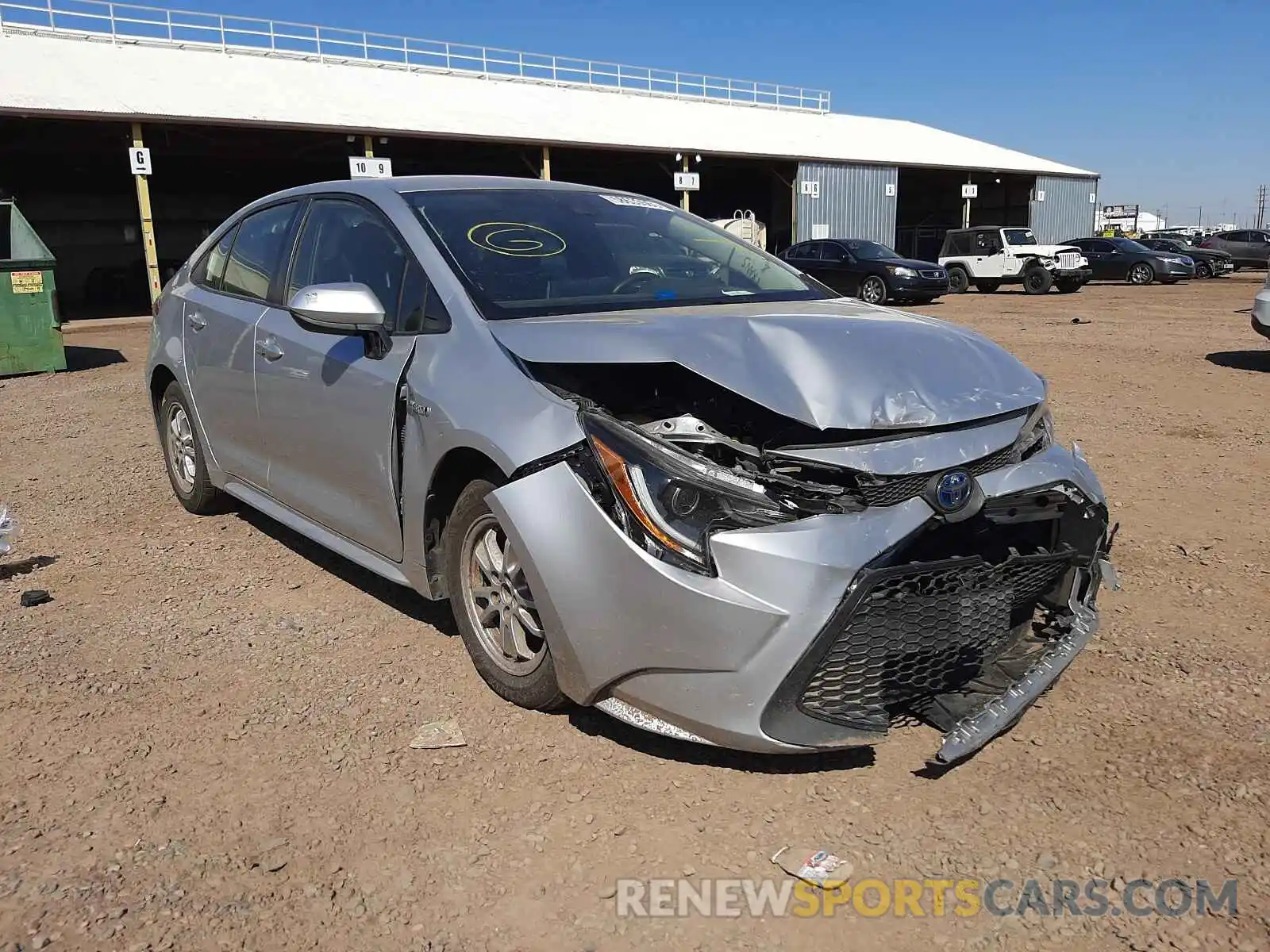 1 Photograph of a damaged car JTDEBRBE9LJ005354 TOYOTA COROLLA 2020