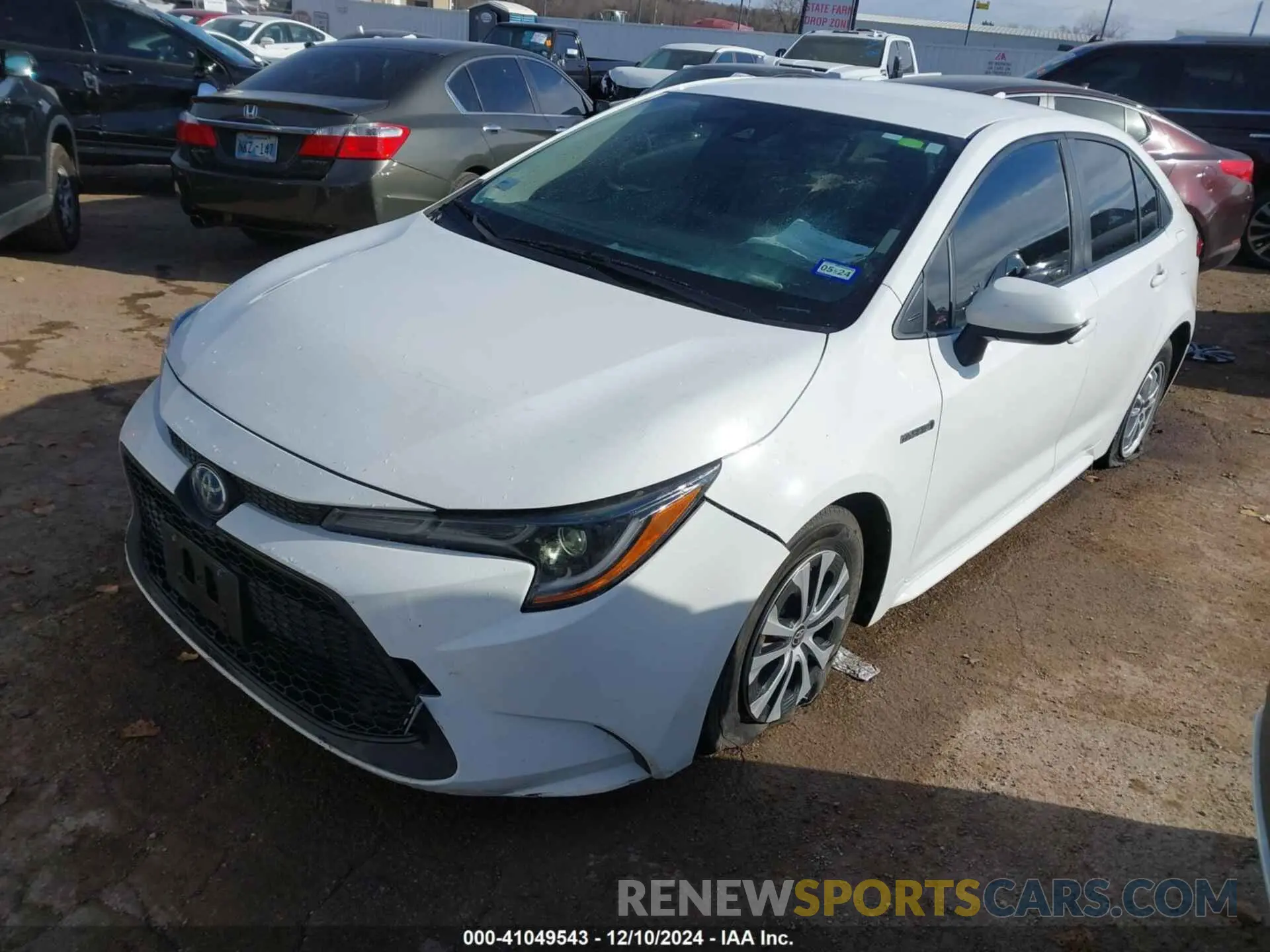 2 Photograph of a damaged car JTDEBRBE9LJ014295 TOYOTA COROLLA 2020