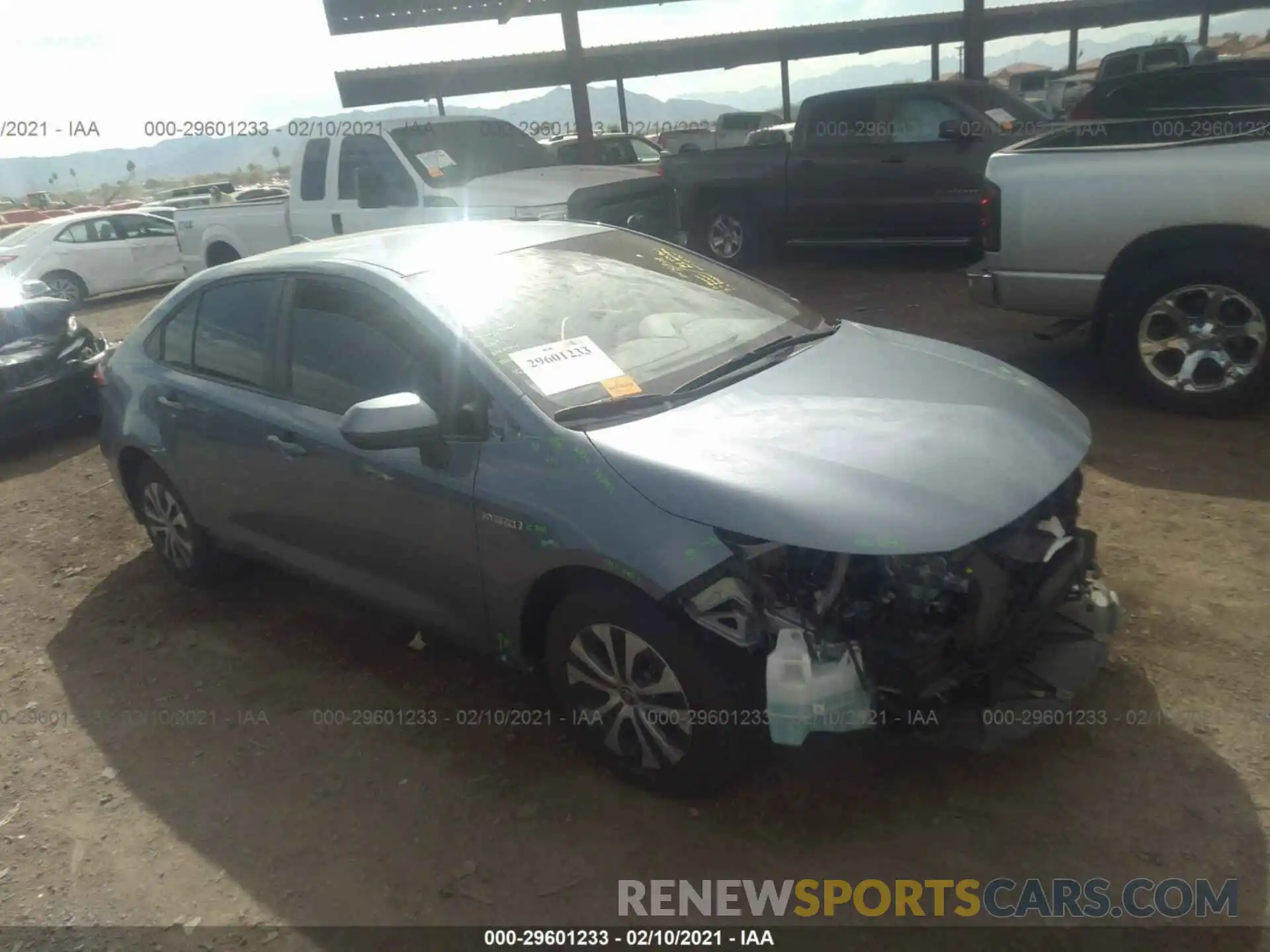 1 Photograph of a damaged car JTDEBRBE9LJ025068 TOYOTA COROLLA 2020