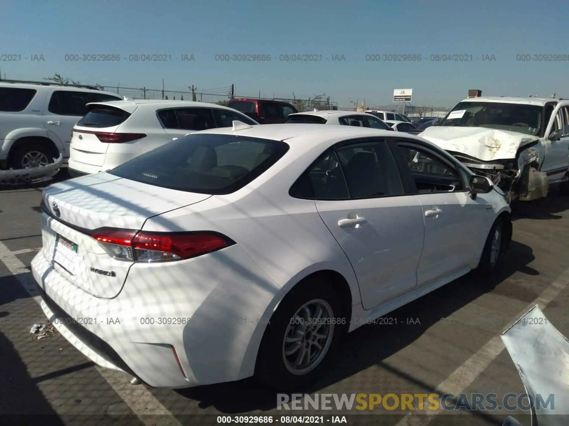 4 Photograph of a damaged car JTDEBRBEXLJ002057 TOYOTA COROLLA 2020