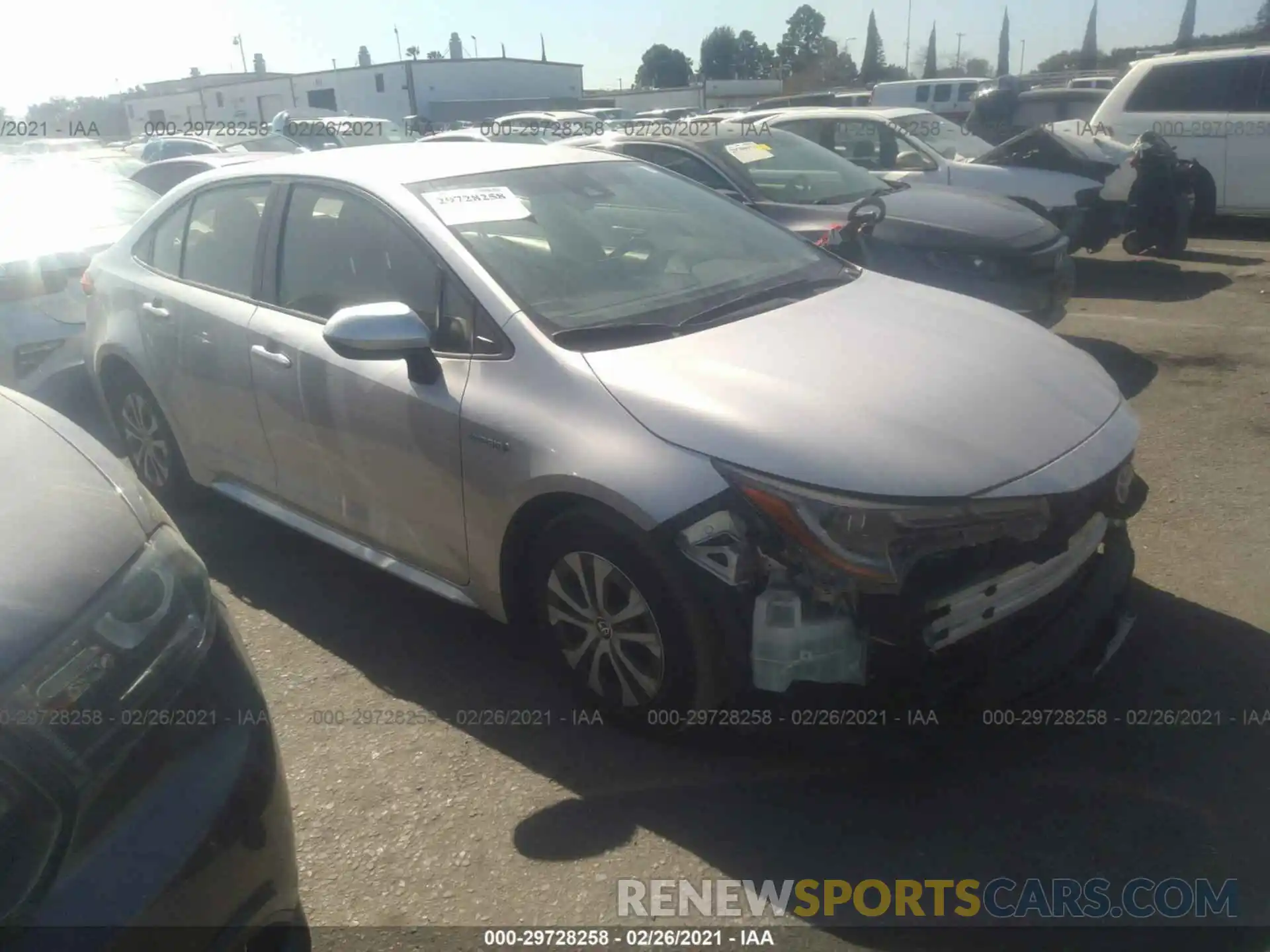 1 Photograph of a damaged car JTDEBRBEXLJ003936 TOYOTA COROLLA 2020