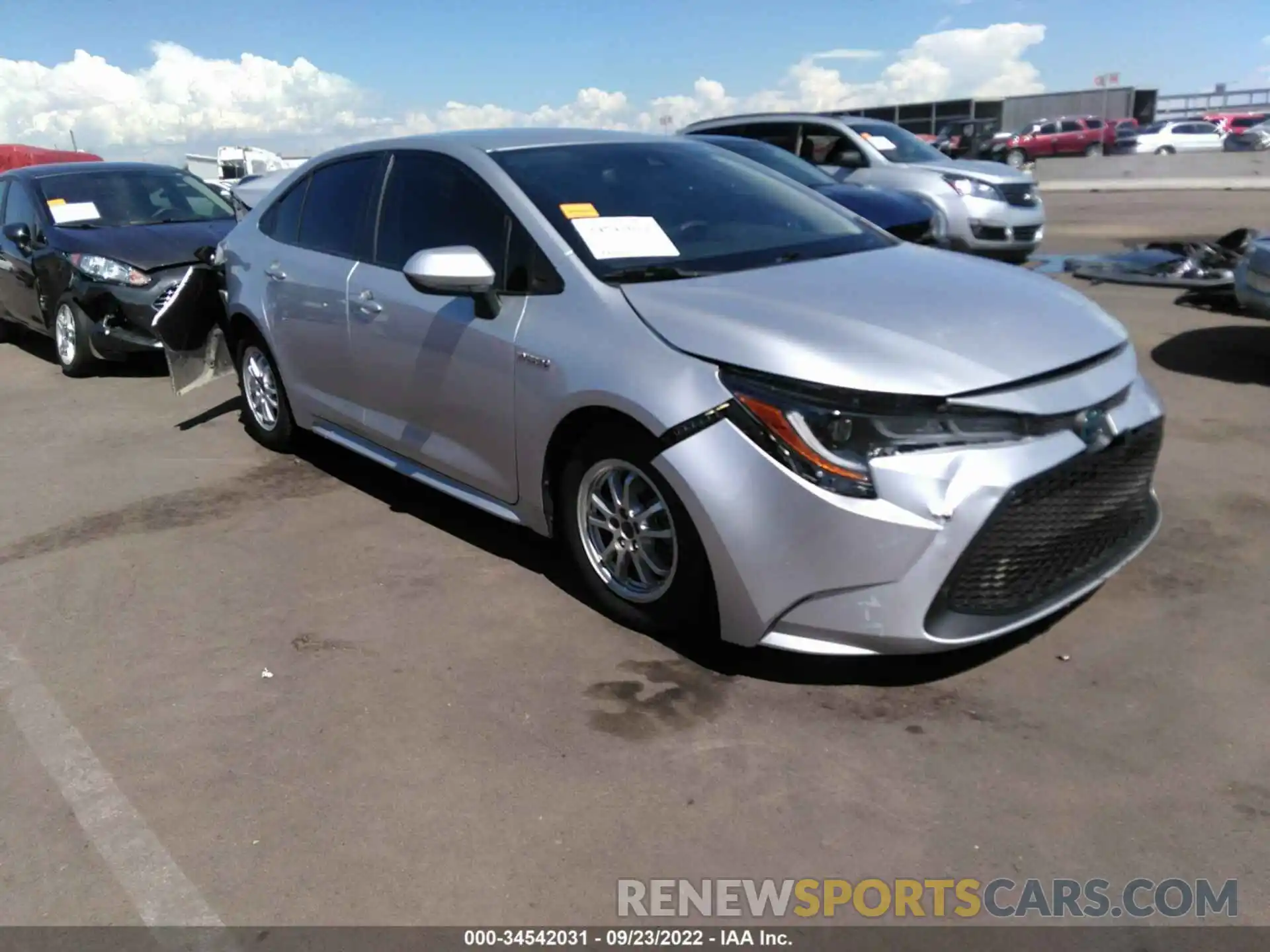 1 Photograph of a damaged car JTDEBRBEXLJ006075 TOYOTA COROLLA 2020