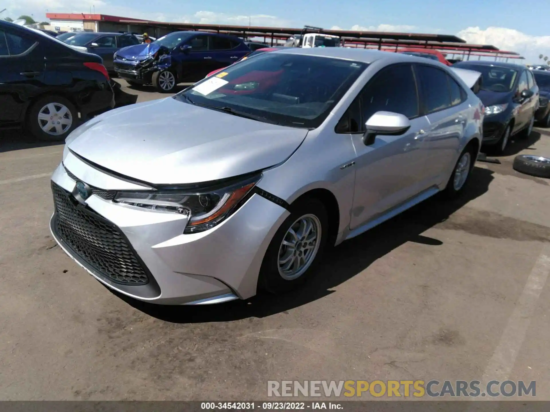 2 Photograph of a damaged car JTDEBRBEXLJ006075 TOYOTA COROLLA 2020