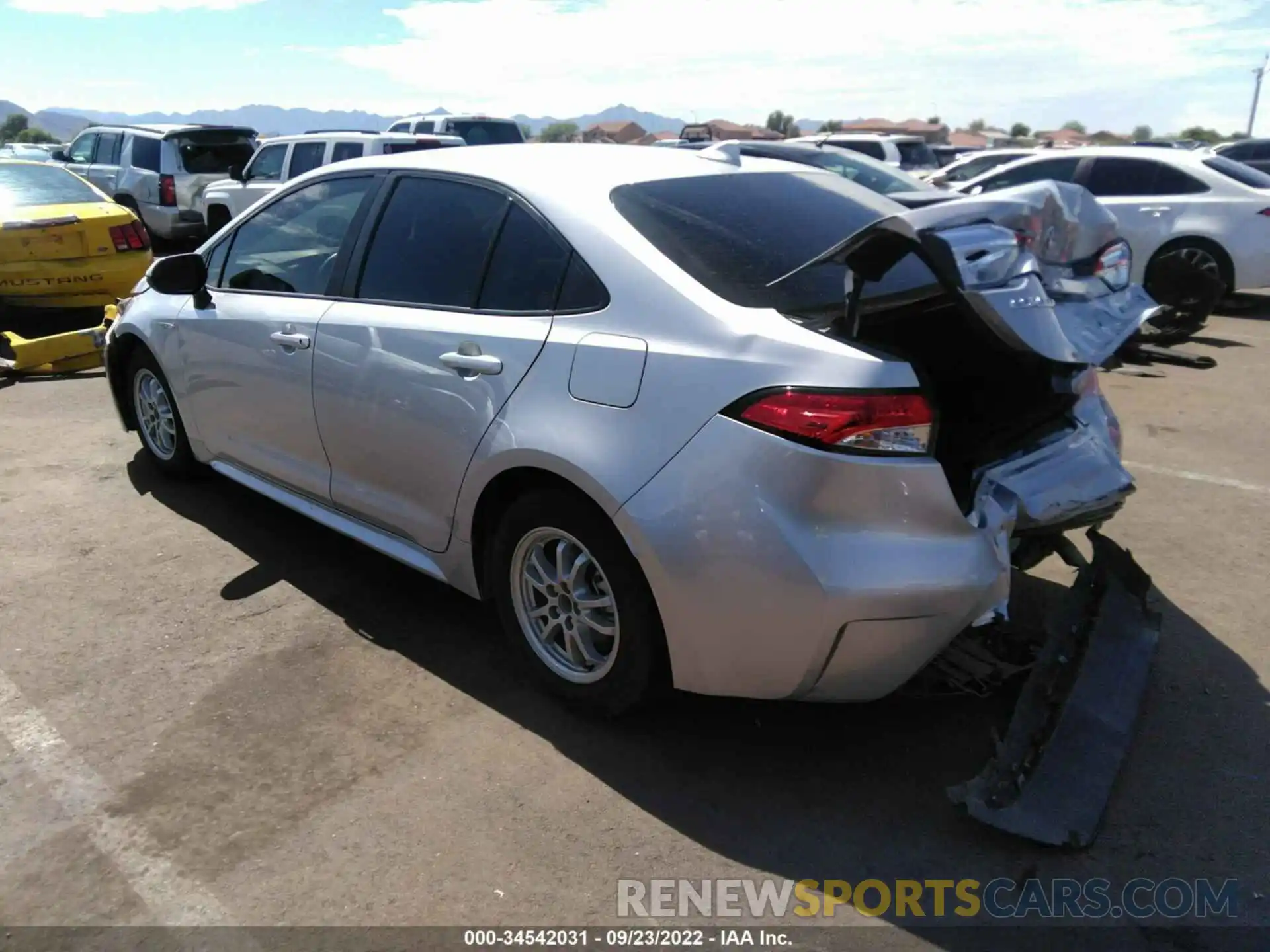 3 Photograph of a damaged car JTDEBRBEXLJ006075 TOYOTA COROLLA 2020