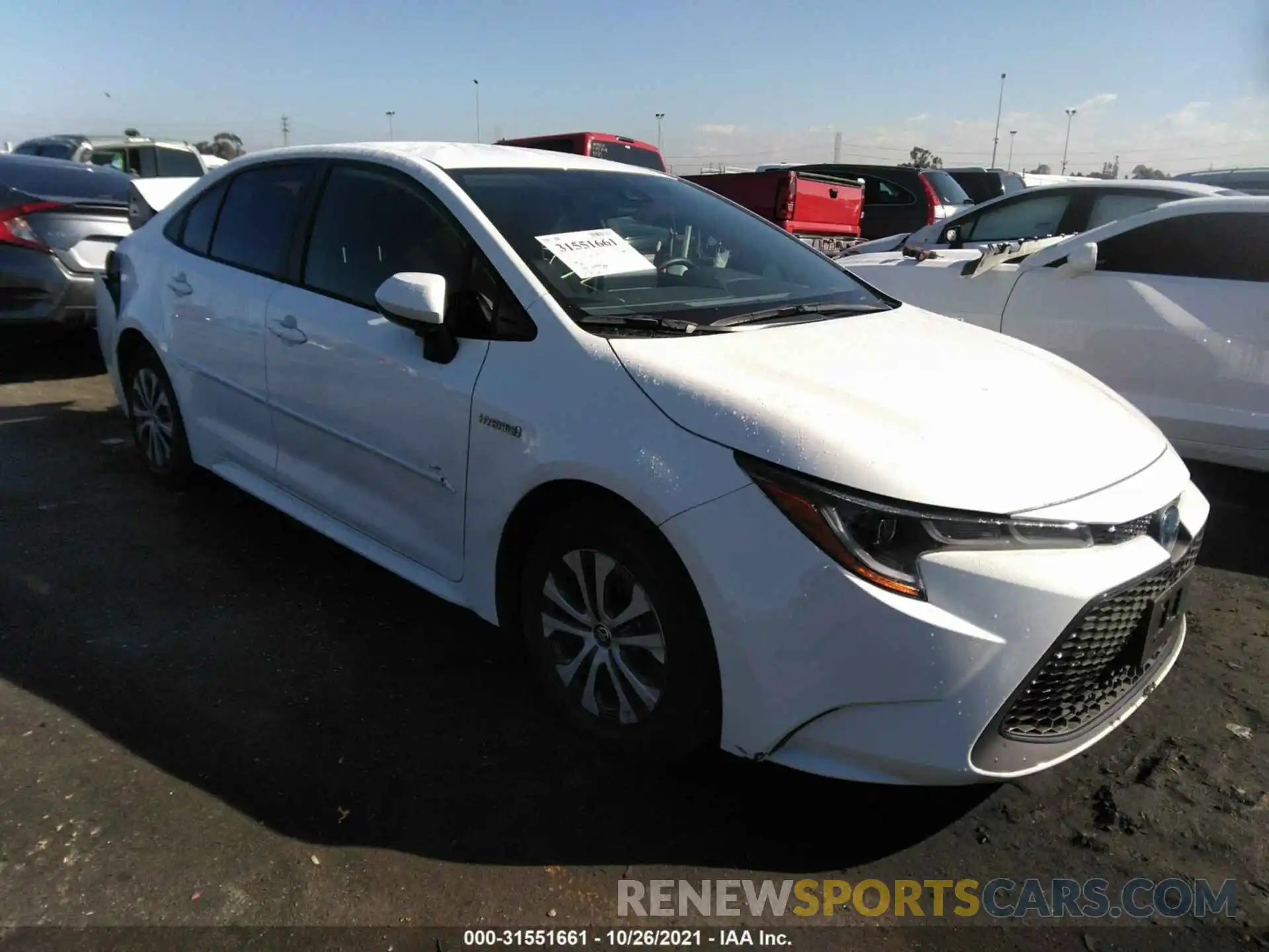 1 Photograph of a damaged car JTDEBRBEXLJ011177 TOYOTA COROLLA 2020