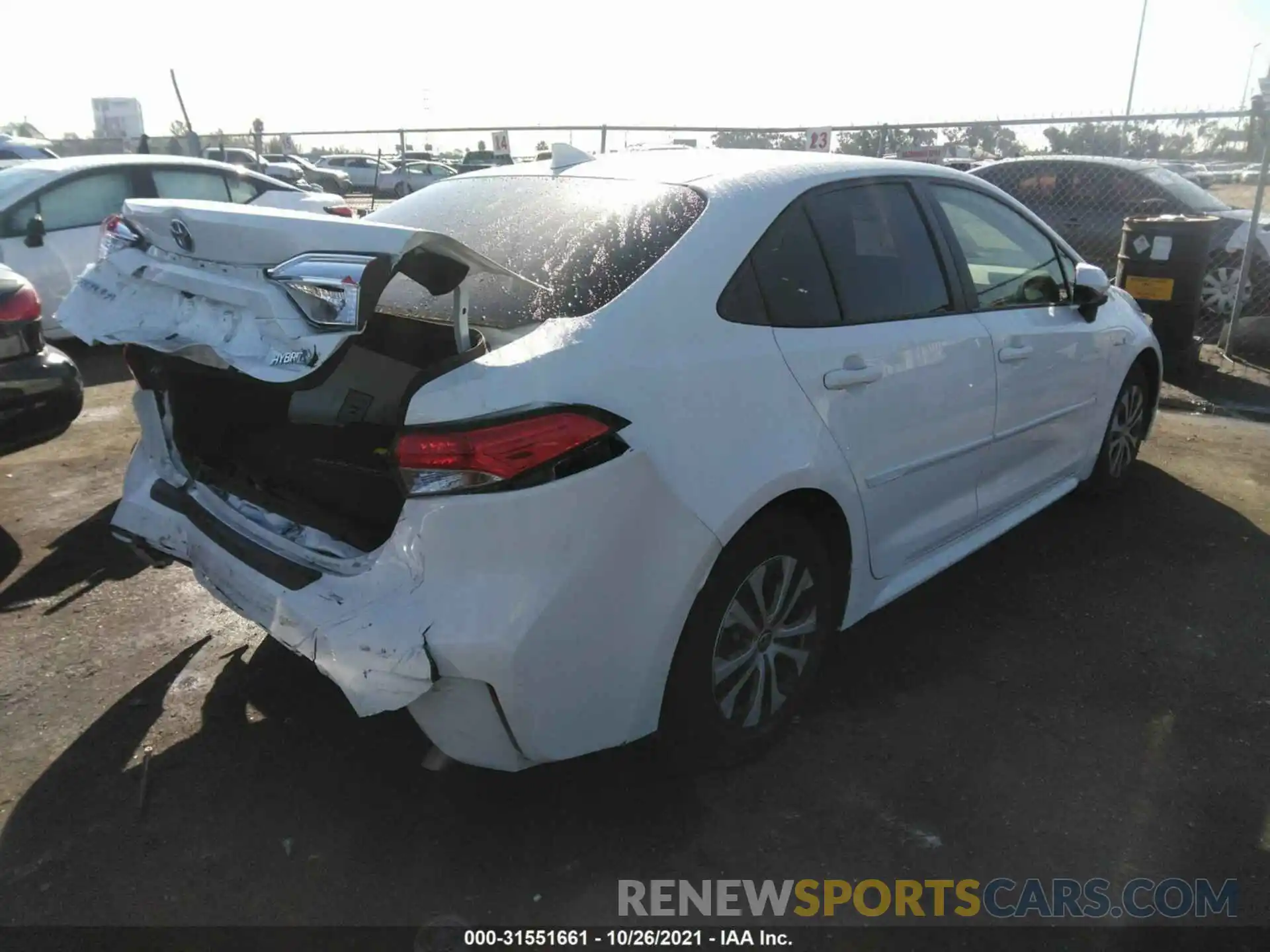 4 Photograph of a damaged car JTDEBRBEXLJ011177 TOYOTA COROLLA 2020