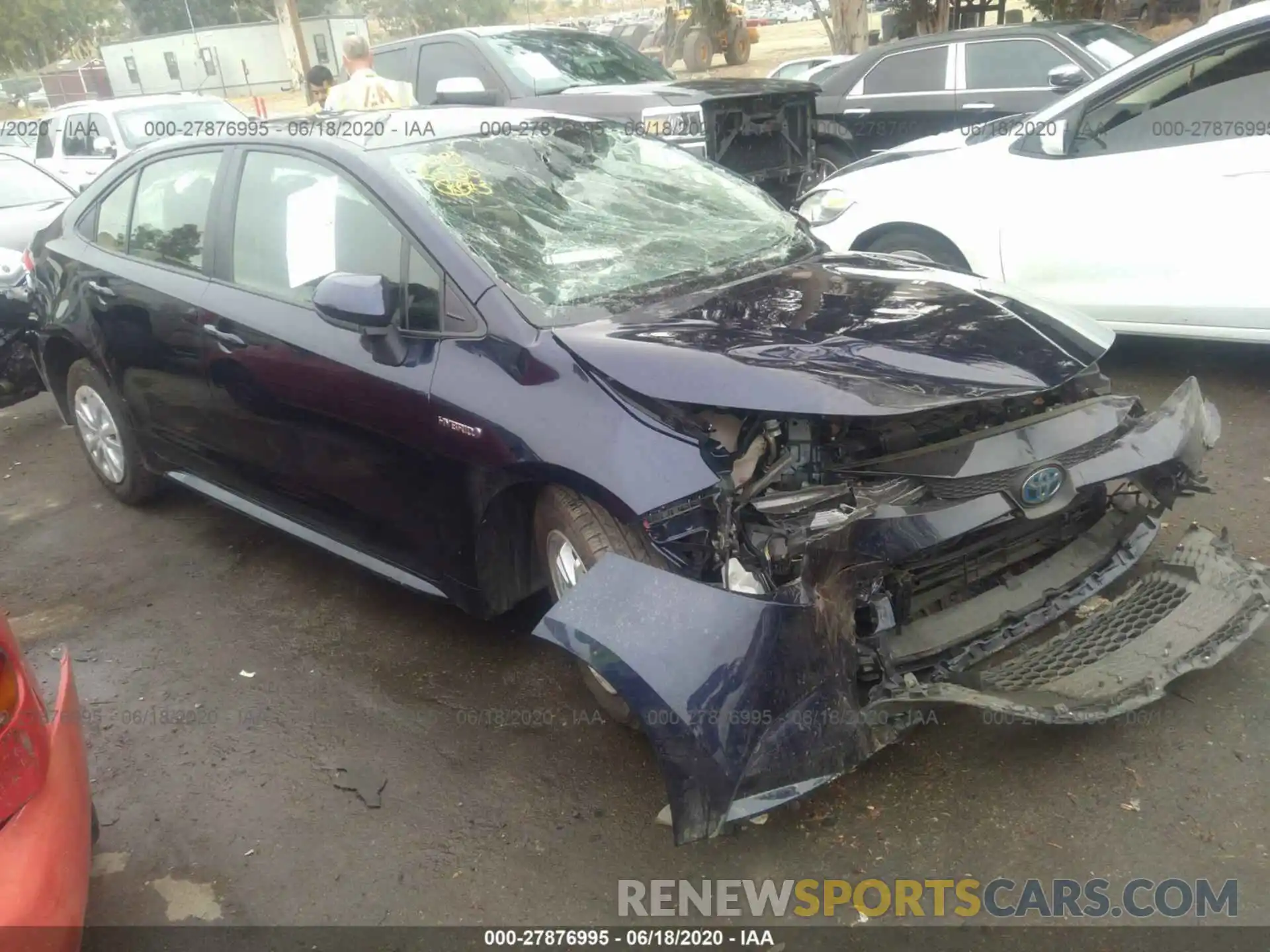 1 Photograph of a damaged car JTDEBRBEXLJ011860 TOYOTA COROLLA 2020