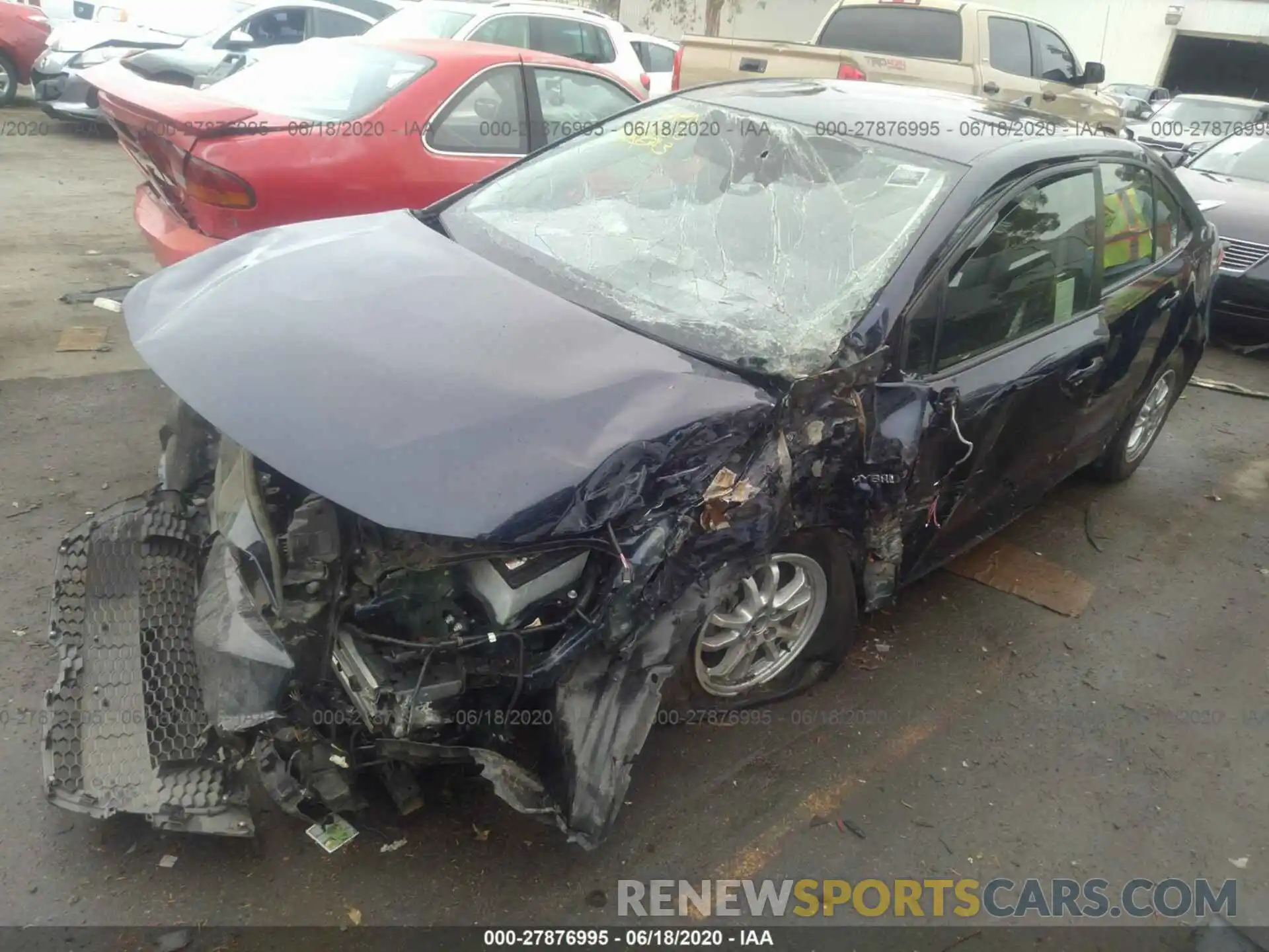 2 Photograph of a damaged car JTDEBRBEXLJ011860 TOYOTA COROLLA 2020