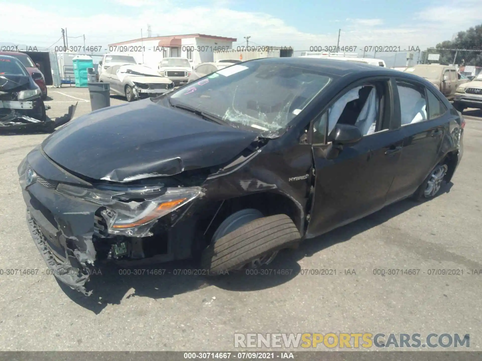 2 Photograph of a damaged car JTDEBRBEXLJ014015 TOYOTA COROLLA 2020