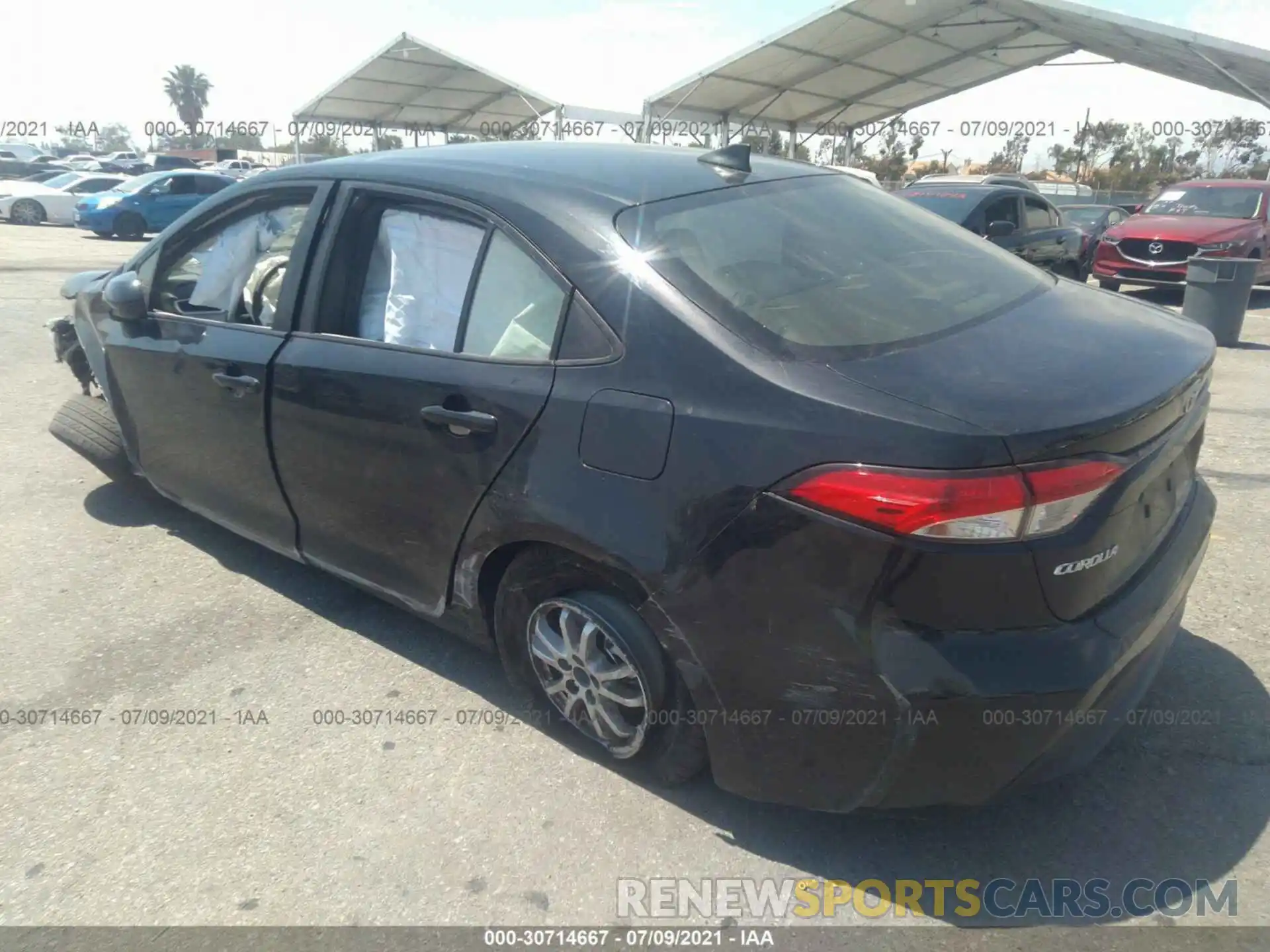 3 Photograph of a damaged car JTDEBRBEXLJ014015 TOYOTA COROLLA 2020